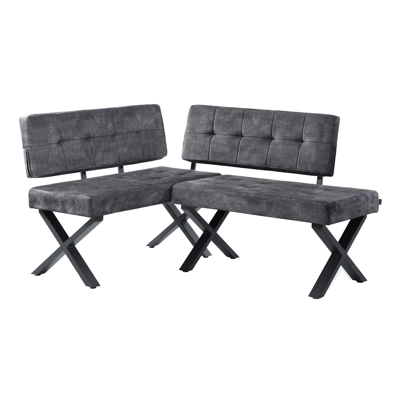 B&D home Eckbank EKA (2-St), beidseitig montierbar, gepolstert, mit Rückenlehne, verschiedene Maße