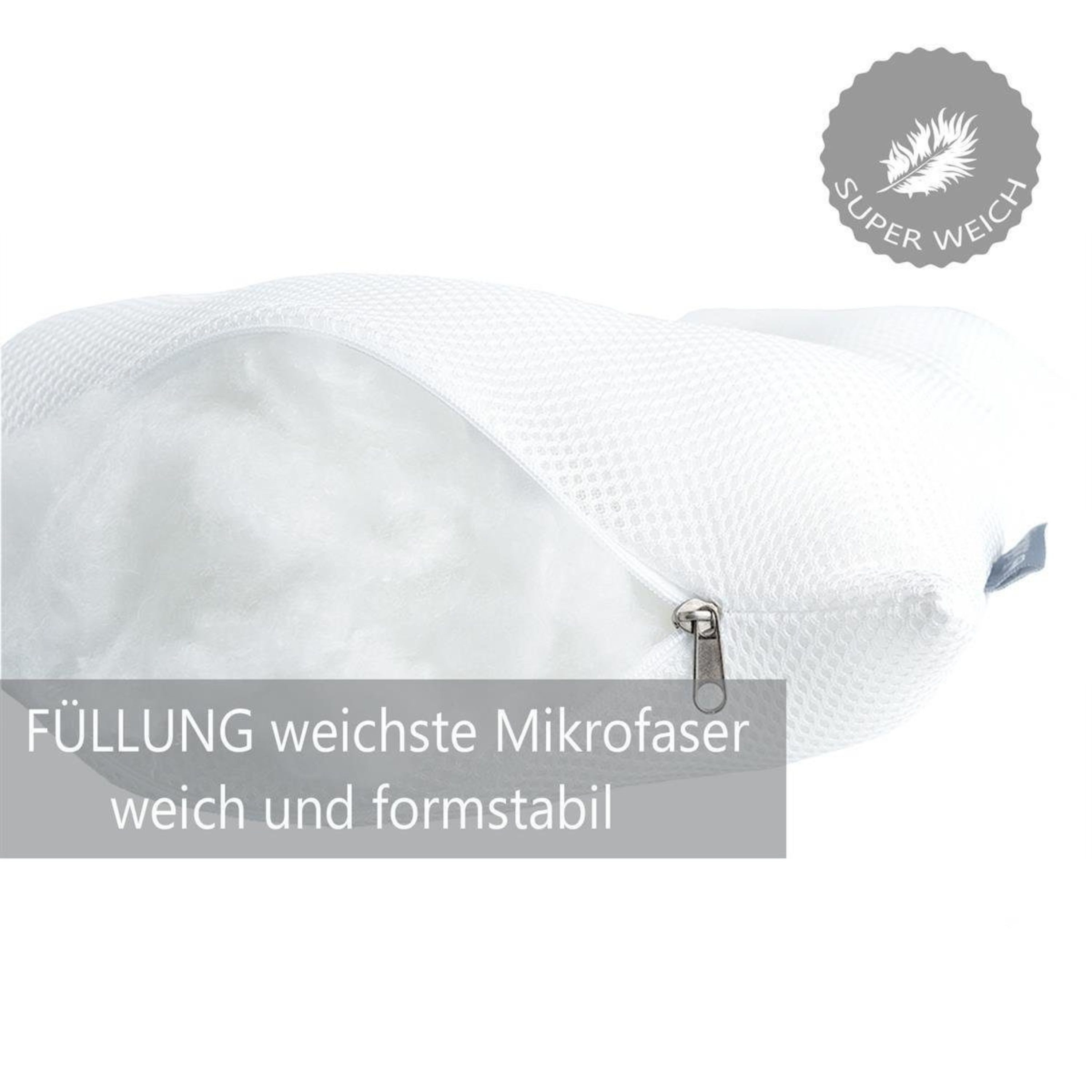 SEI Design Babykissen mit Kopfmulde gegen Plattkopf, inkl. Bezug, für eine natürliche Kopfform – Bild 4 von 5