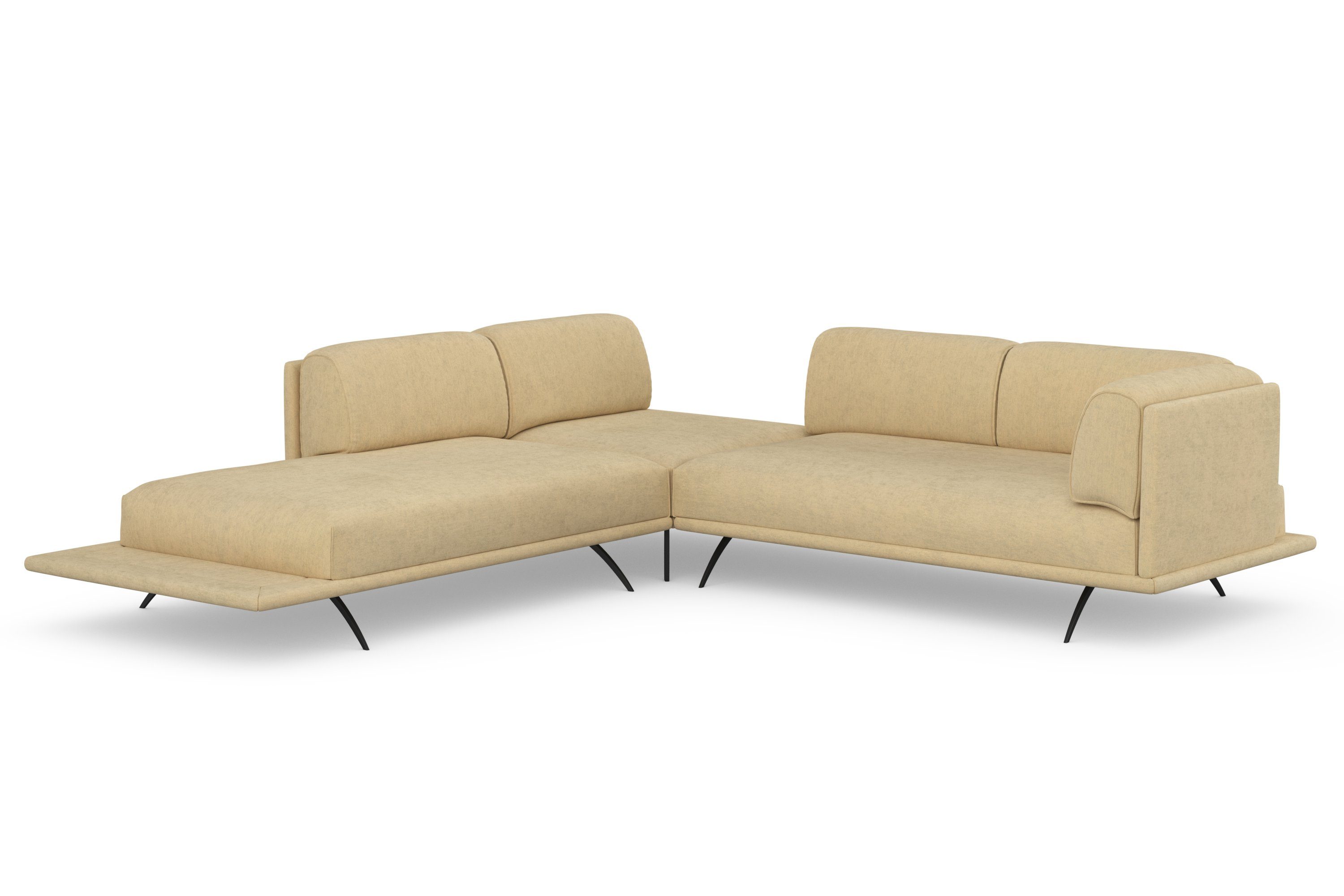 machalke® Ecksofa benito, mit bezogenem Sockel