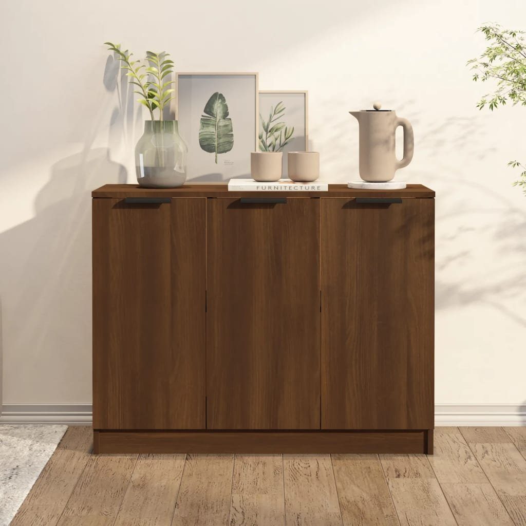 furnicato Sideboard Braun Eichen-Optik 90,5x30x70 cm günstig online kaufen