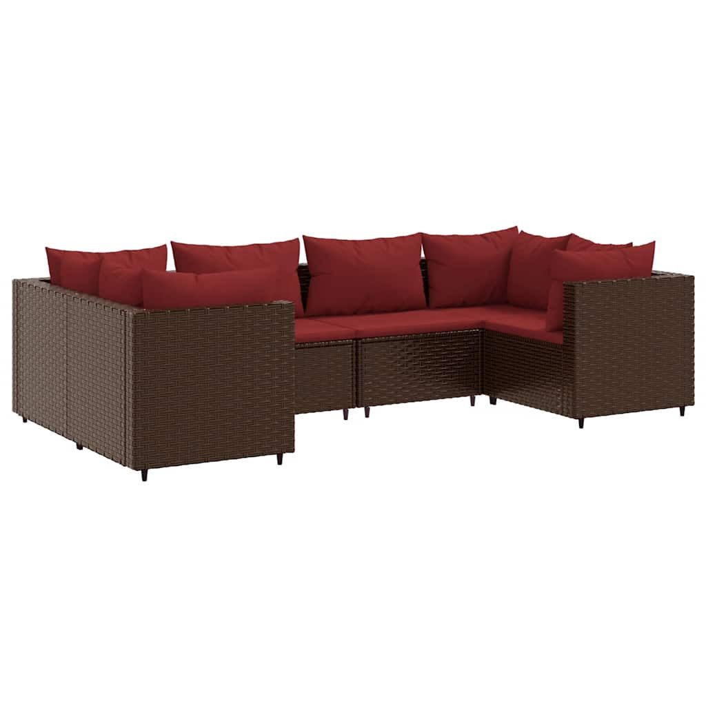 vidaXL Gartenlounge-Set 6-tlg. Garten-Lounge-Set mit Kissen günstig online kaufen