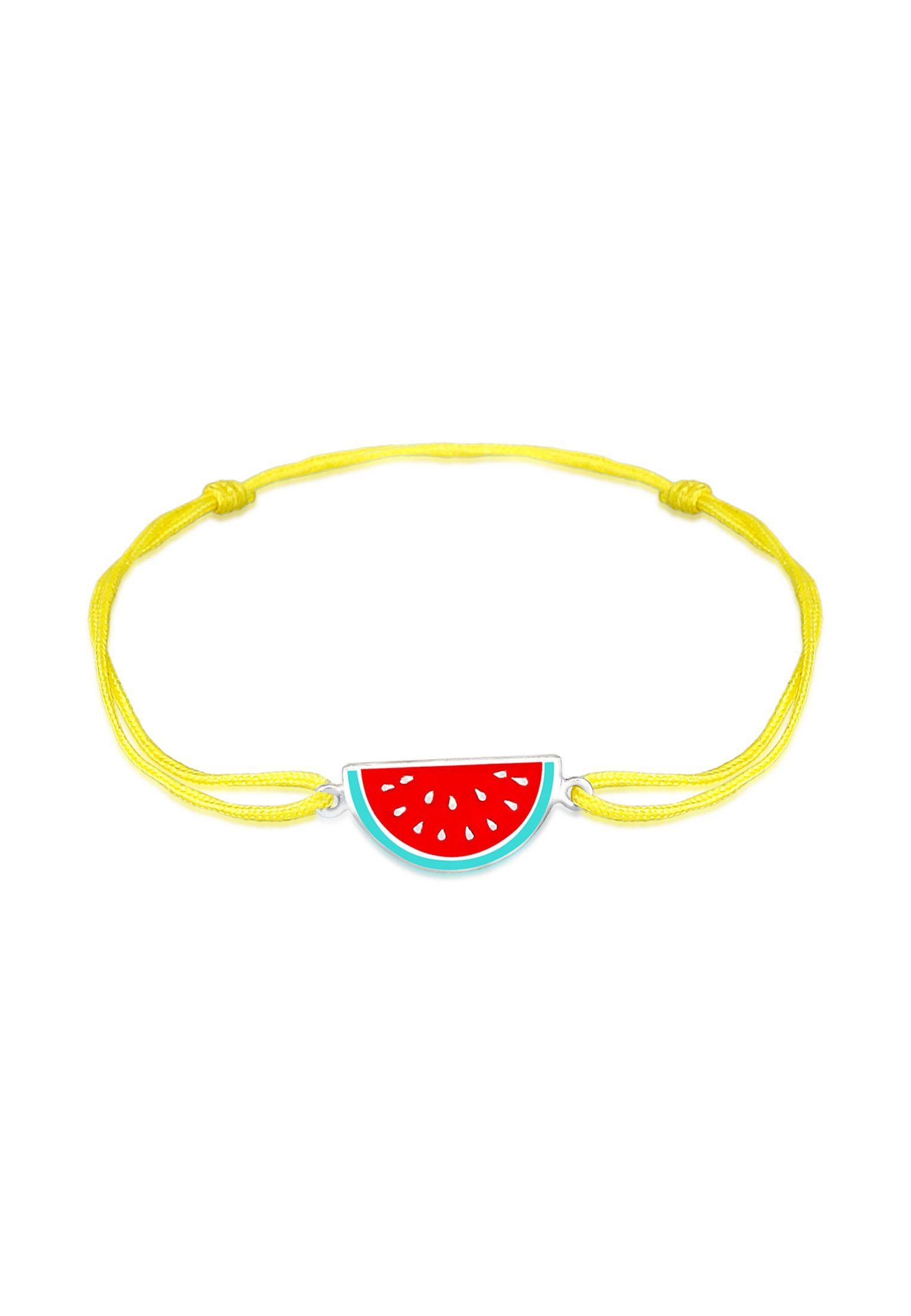 Elli Armband Kinder Melone Bunt Nylon verstellbar 925 Silber