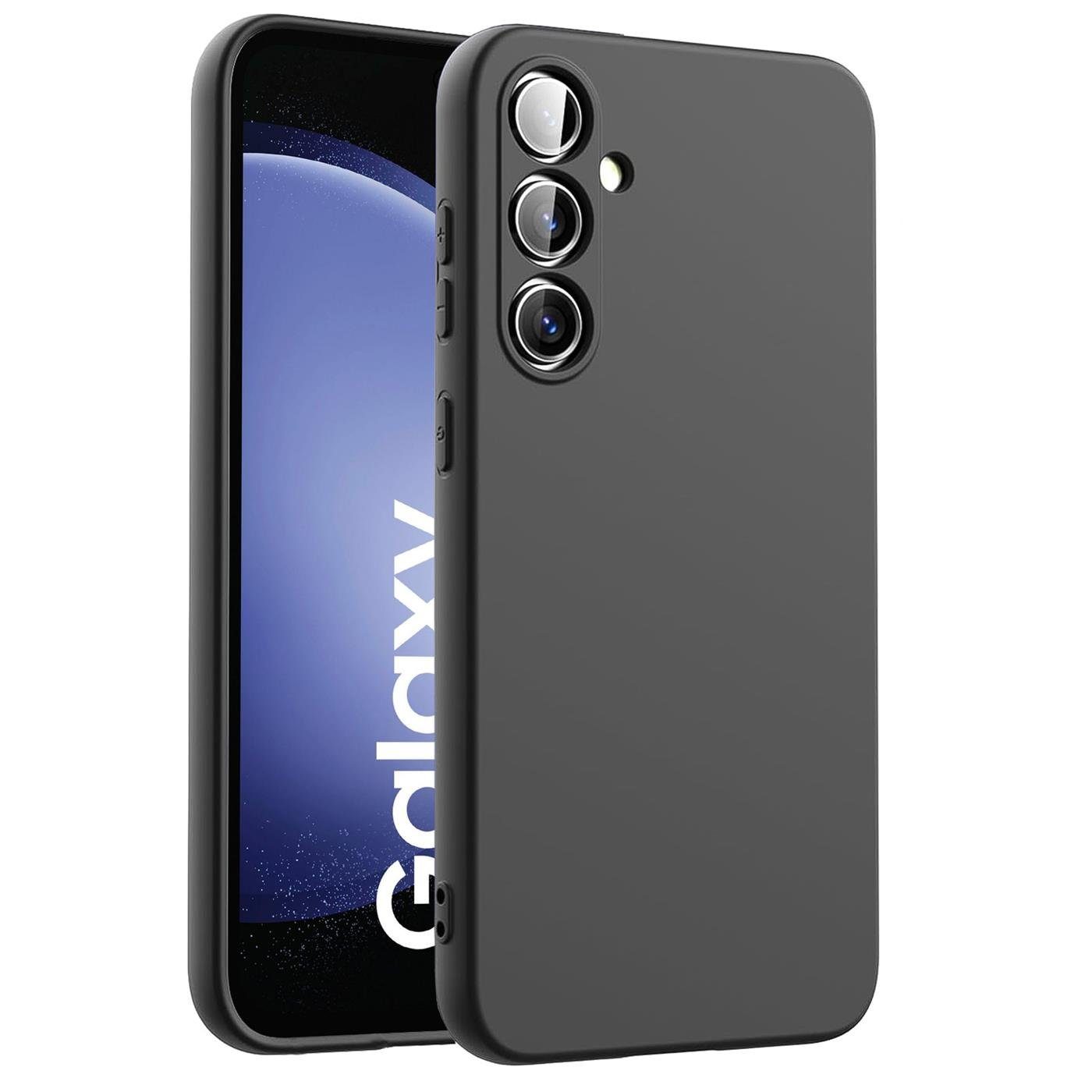 CoolGadget Handyhülle Silikon Case für das Samsung Galaxy S23 FE Slim TPU Cover 6,4 Zoll, Weiche Schutz Hülle mit Innen Fleece aus Stoff Handy Tasche