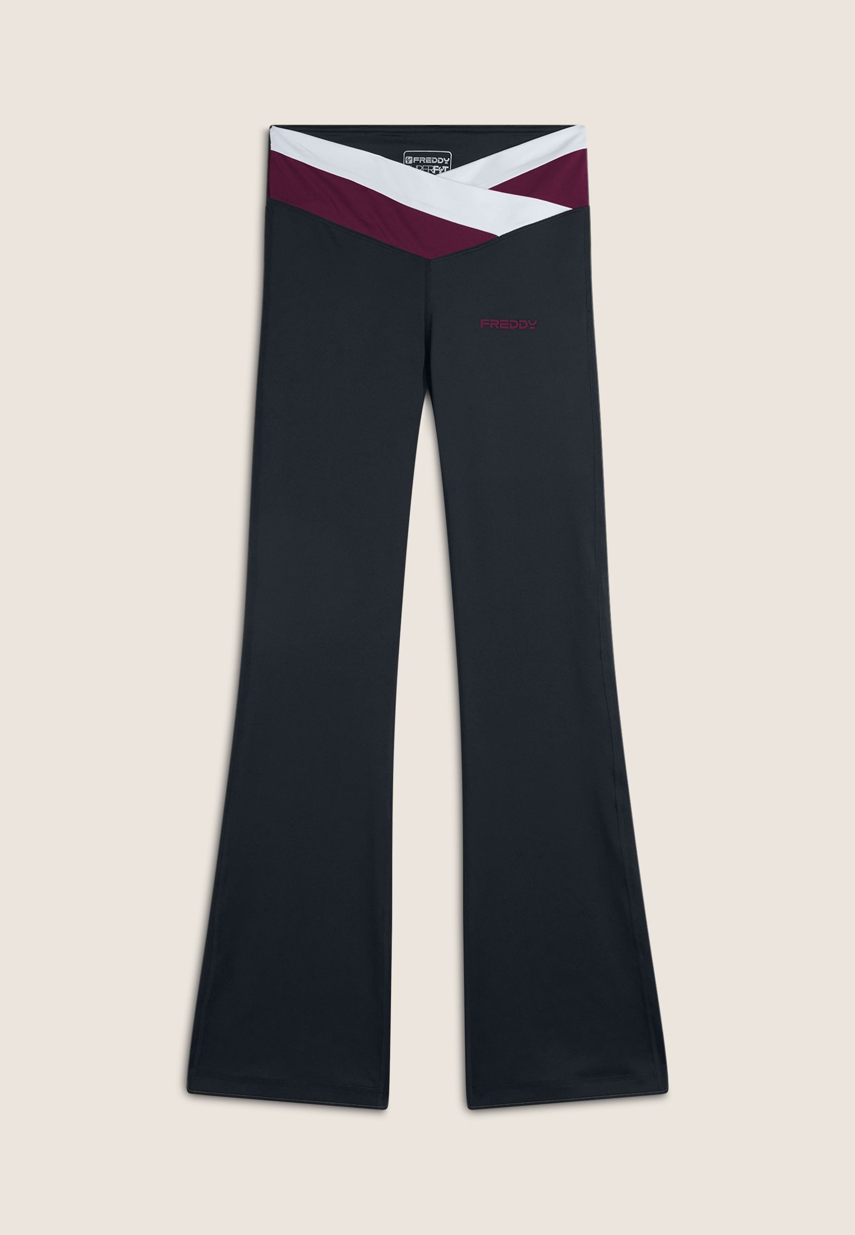 Freddy Jazzpants SUPERFIT Leggings Flared High Waist mit überkreuztem Bund