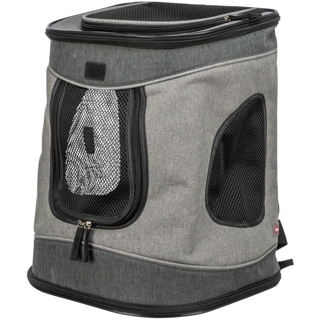 TRIXIE Tiertransporttasche Rucksack Timon - schwarz/grau - 34 × 44 × 30 cm