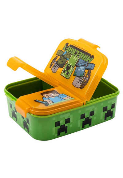 Minecraft Lunchbox »Brotdose Minecraft«, Vesperdose mit 3 Fächern