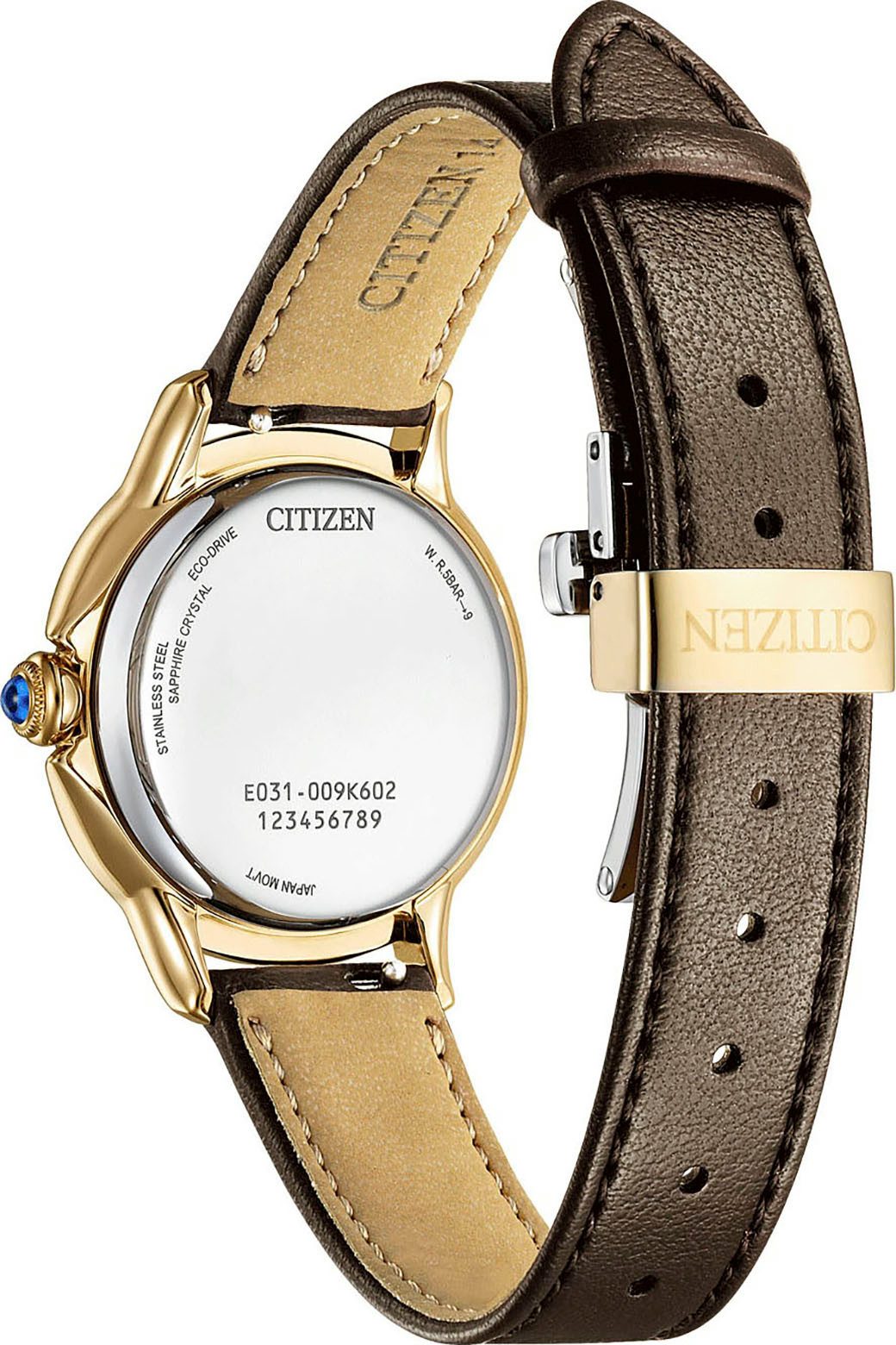 Citizen Solaruhr Citizen L EM1163-09X, Armbanduhr, Damenuhr, Lederarmband, analog, Batterie-Entladungsanzeige