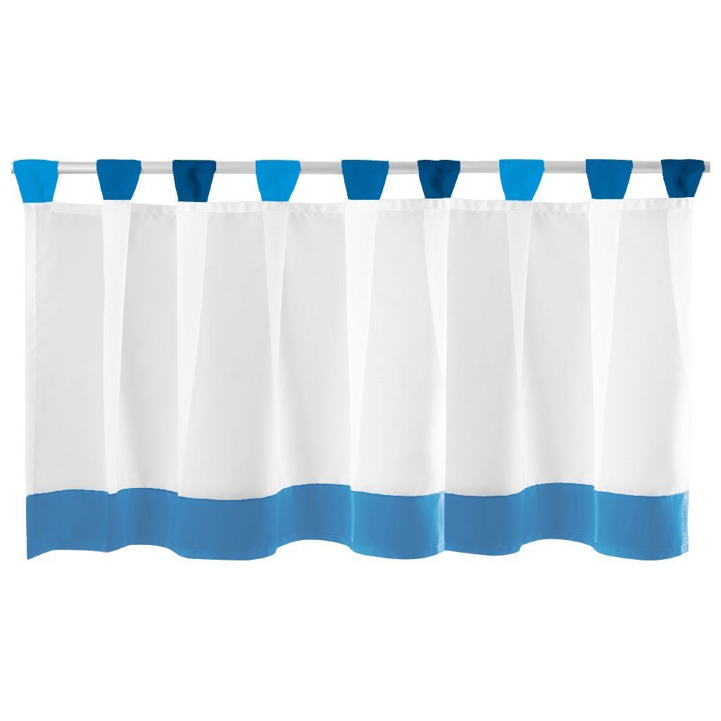Vorhang, Arsvita, Schlaufen, Transparente Schlaufen, (BxL), Voile, 45cm Farben Bistrogardine in 150cm Blau x Küchengardine vielen transparent, mit
