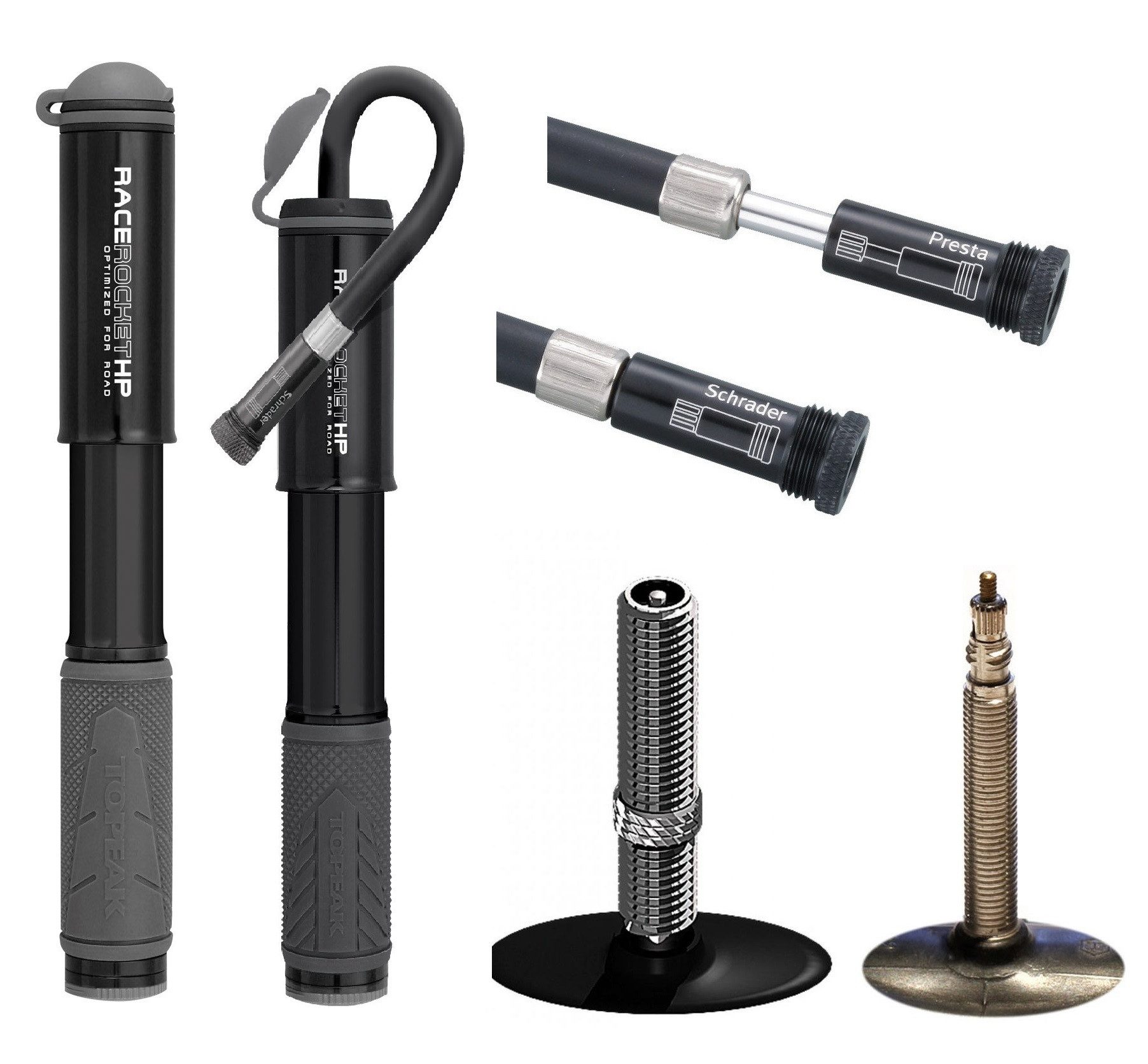 Topeak Fahrradpumpe Topeak Luftpumpe RaceRocket HP All Black Schwarz