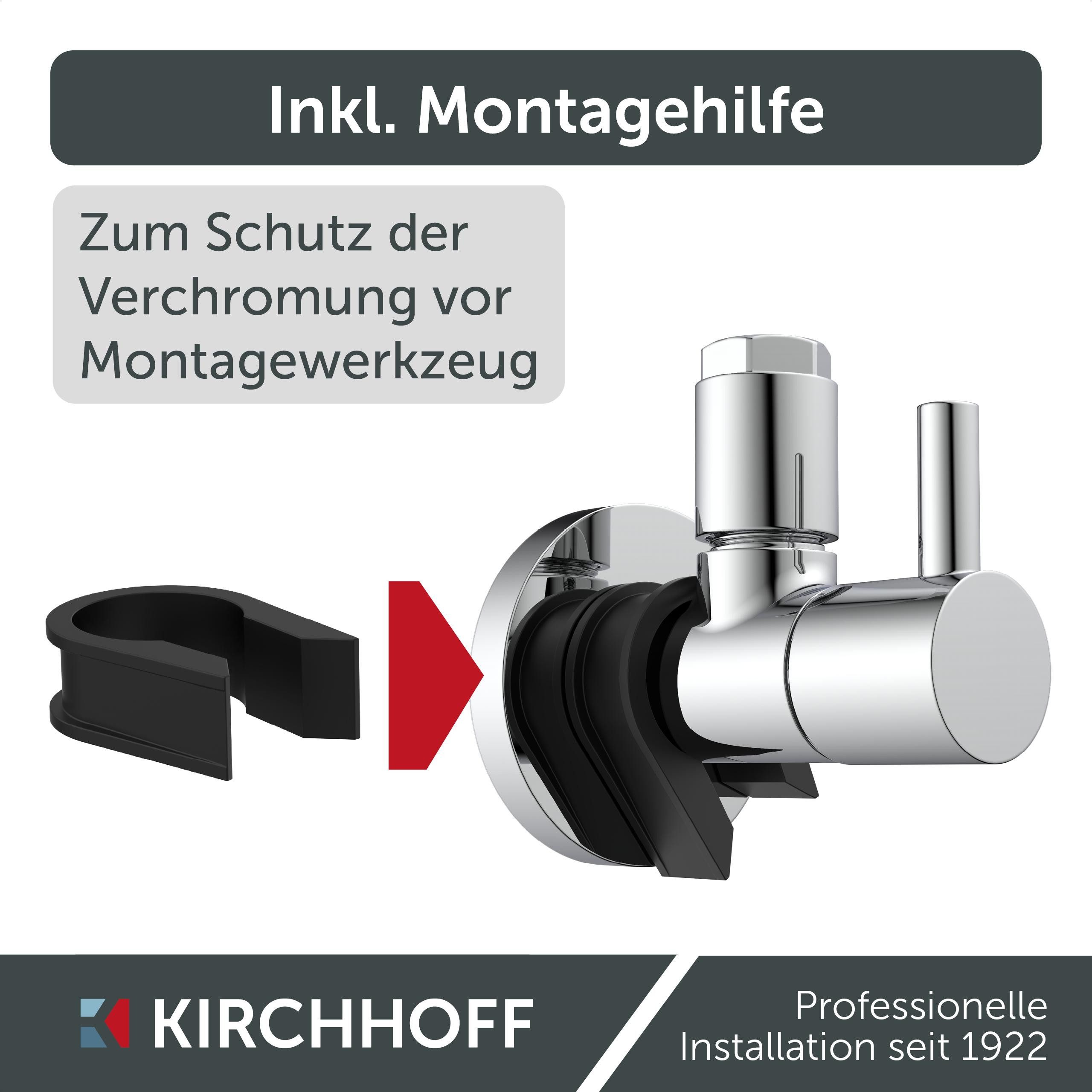 Kirchhoff Eckventil DESIGN, max. 16 bar, Schnellverschluss, Eckregulierventil Kalt- und Warmwasserleitung