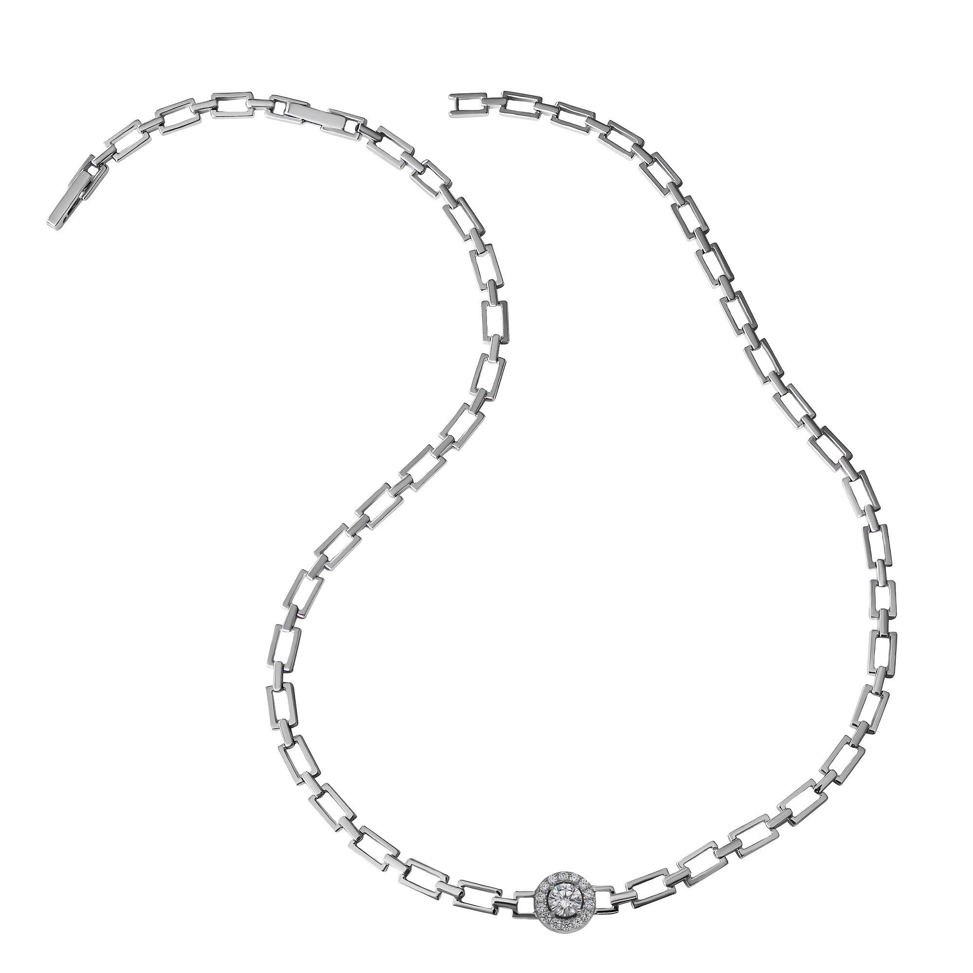 Firetti Gliederkette Schmuck Geschenk Silber 925 Halsschmuck Halskette, mit Zirkonia (synth)