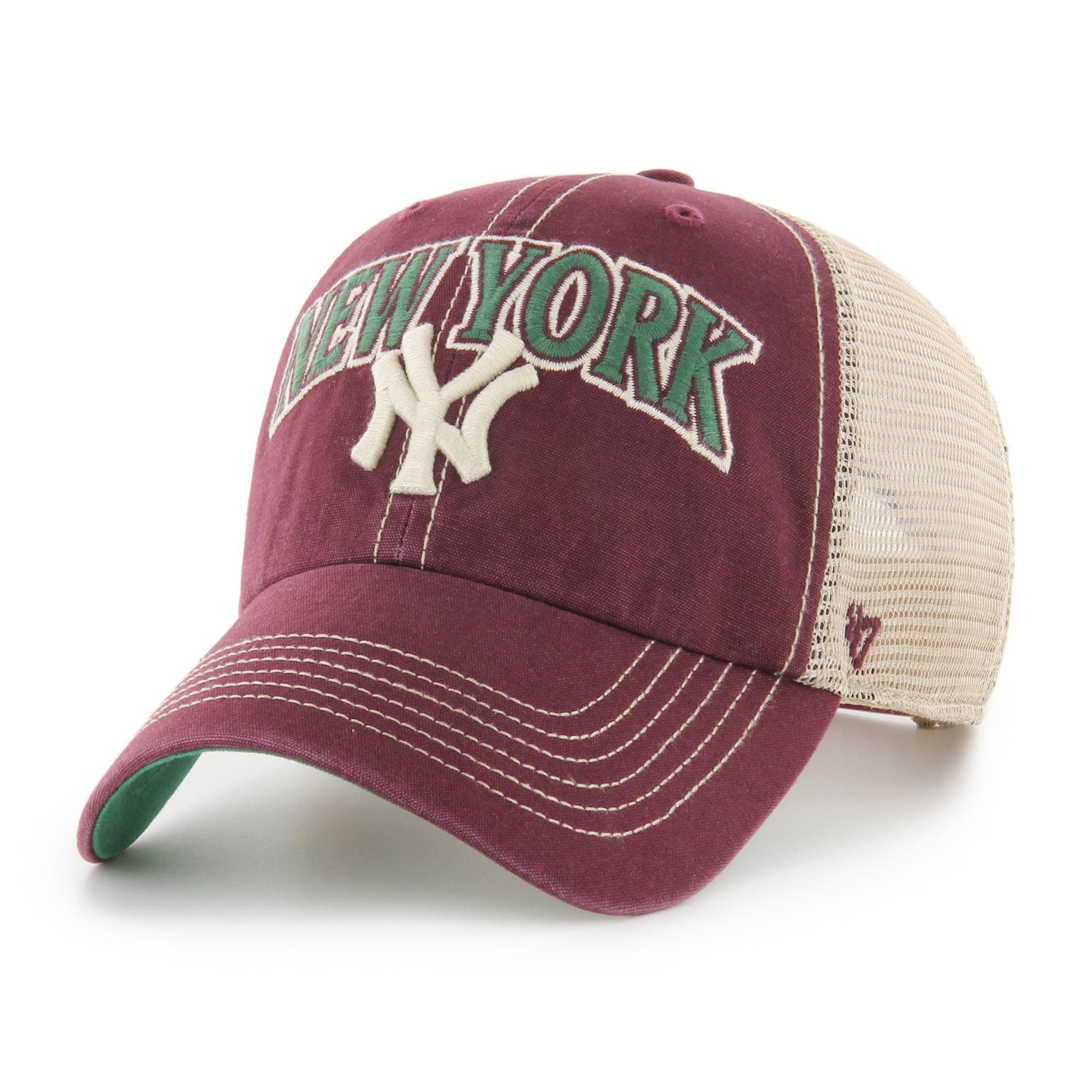 Baseball Cap '47 Brand MLB New York Yankees TUSCALOOSA '47 CLEAN UP Cap Dark Maroon