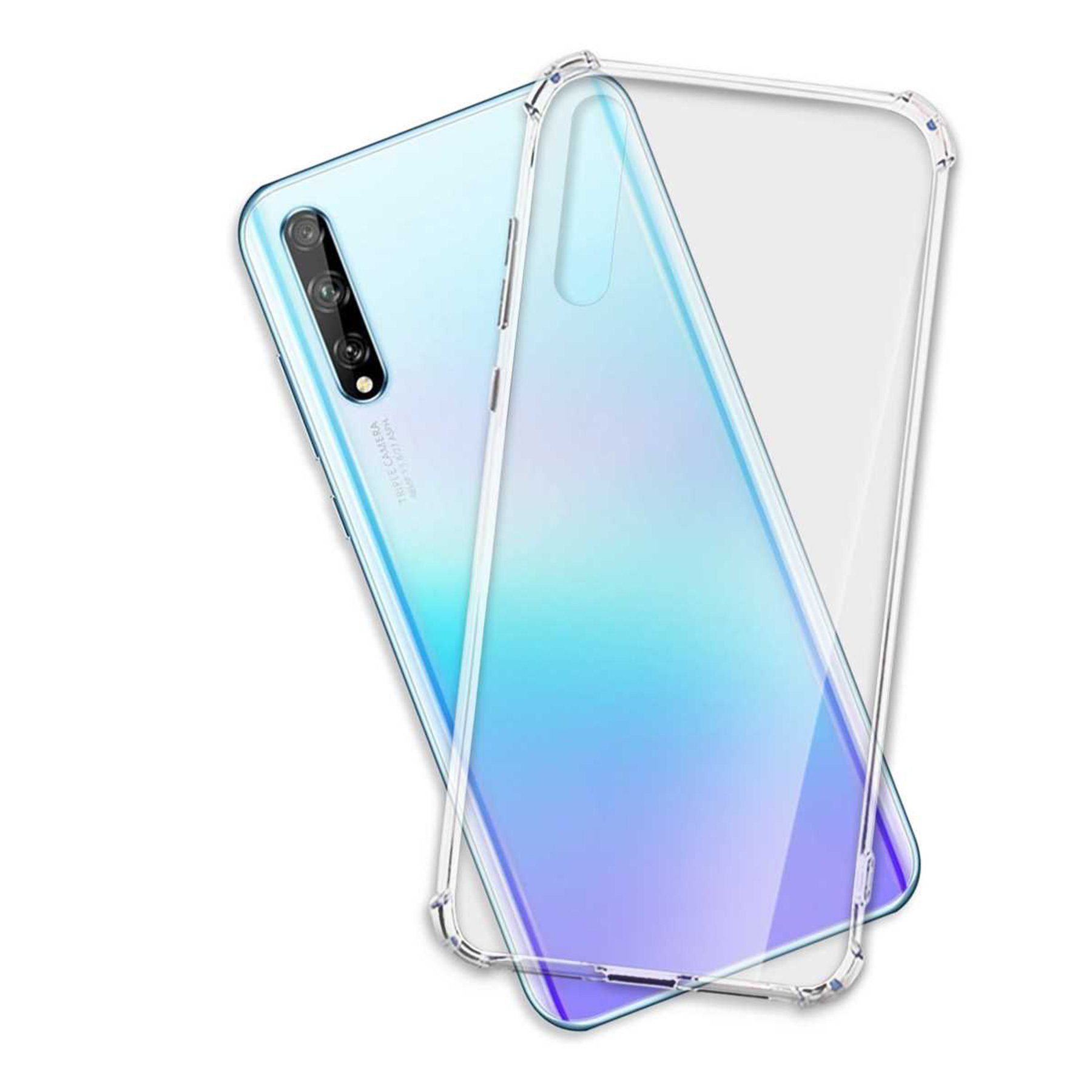 mtb more energy Smartphone-Hülle Clear Armor Case für Huawei P Smart S // Enjoy 10s / Y8p, Transparente TPU Schutzhülle Case Backcover mit Anti-Shock Verstärkung