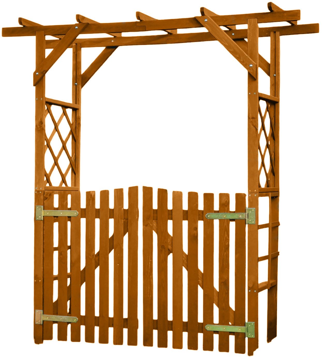 promadino Rosenbogen Pergola Ben Set, BxTxH: 200x65x208 cm, mit Türen