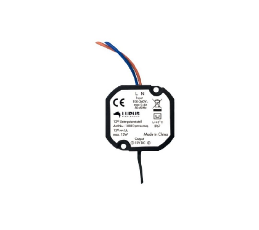 Thumbnail - LUPUS ELECTRONICS LUPUS 10810 Unterputz Netzteil, 12V 1A, wetterfest Gefahrenmeldeanlage