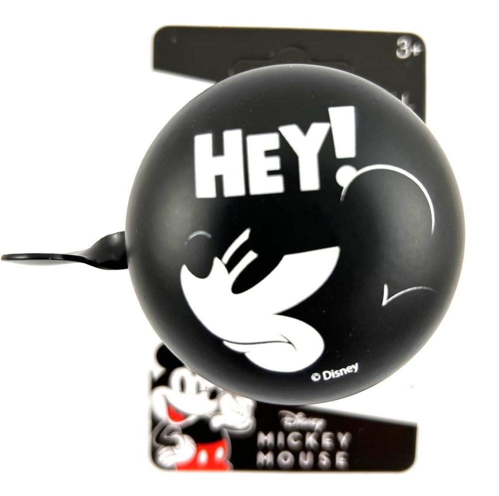 Seven Polska Fahrradklingel Disney 2-Klang "MICKEY BLACK", Ø 60mm, Retro Bell