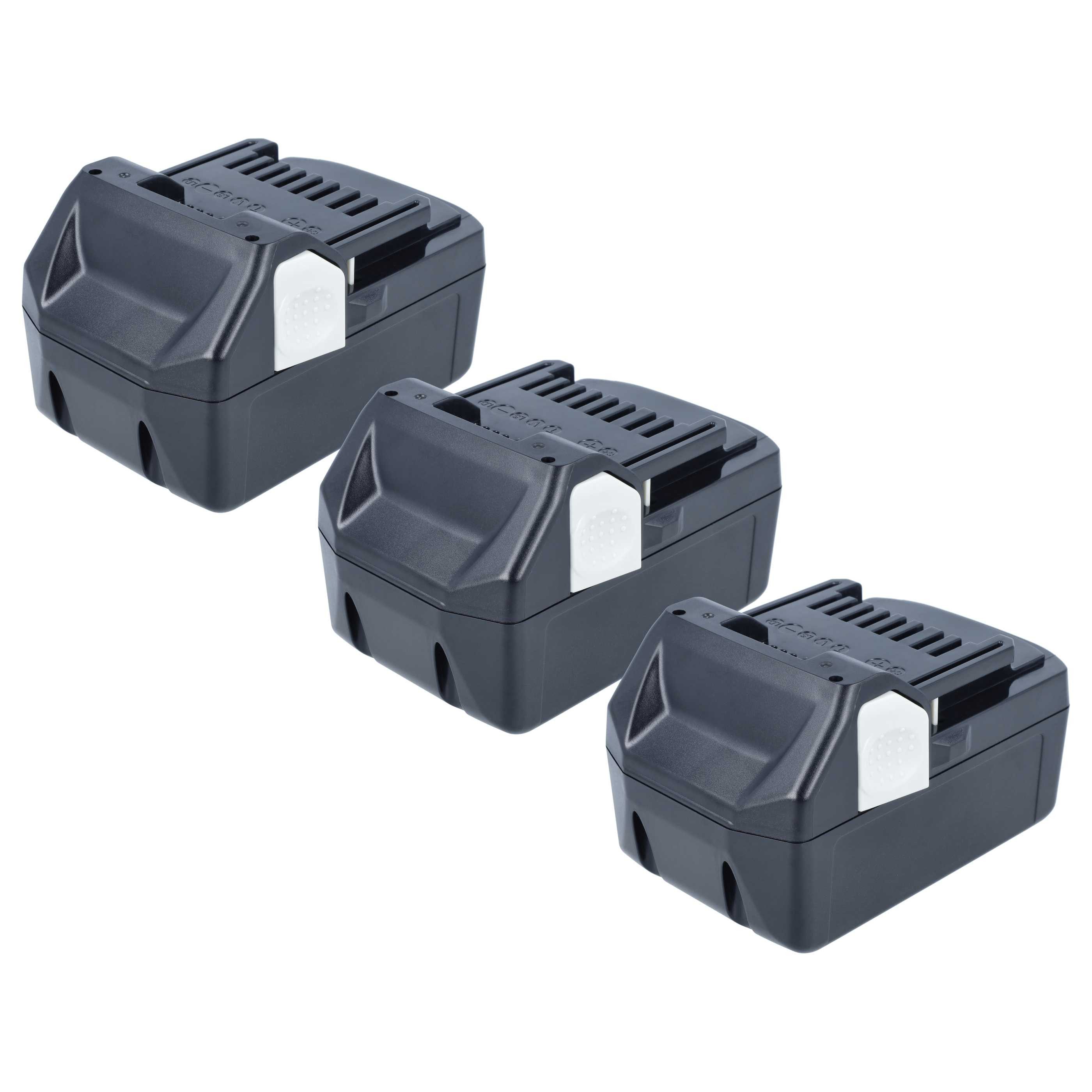 Extensilo passend für Hitachi Hikoki R 18DSL, G 18DSL, UB 18DSL, UB 18DAL, RB 18 Akku Akku Li-Ion 5000 mAh (18 V, 3 St), Leistungsfähige Austausch-Akkus für Werkzeug Powertools, Staubsauger