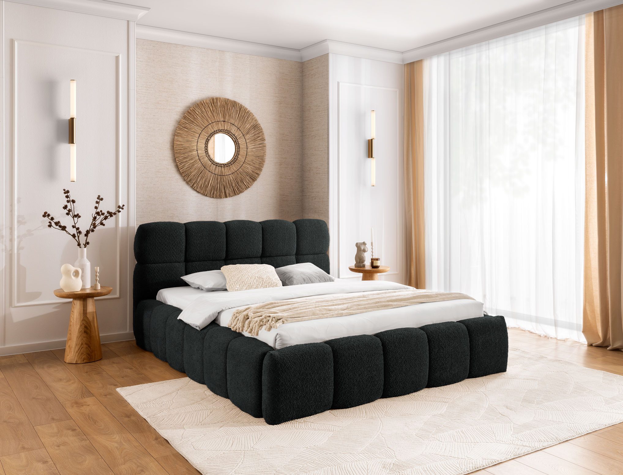 AN-MOEBEL4U Polsterbett Sophie-Doppelbett mit Bettkasten, gepolstertem günstig online kaufen