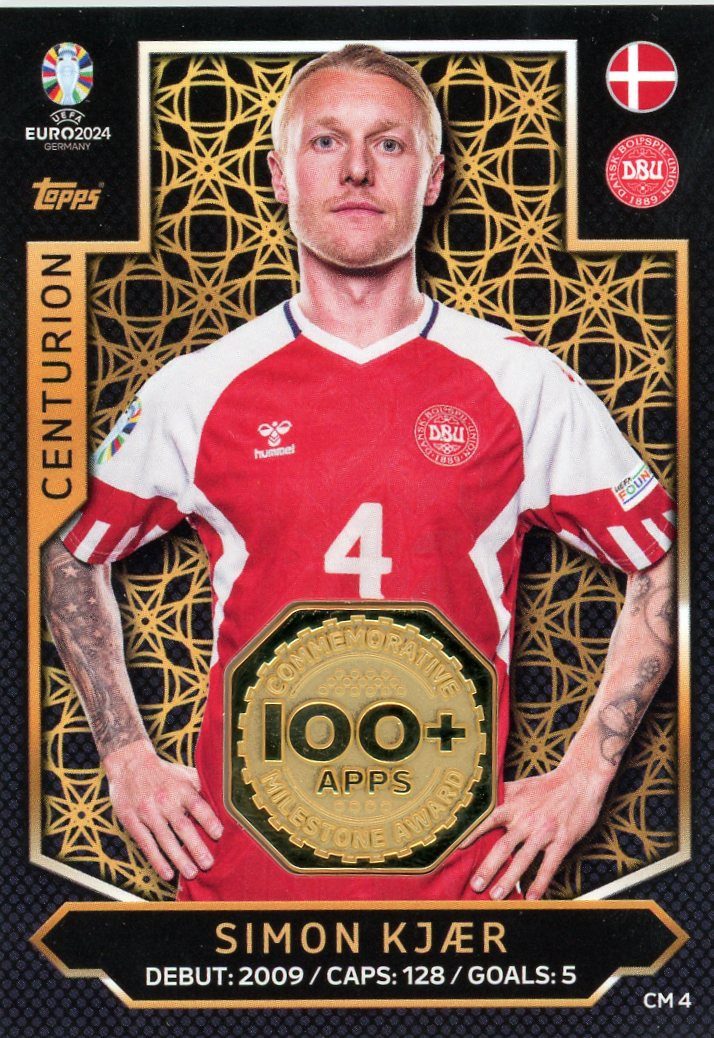 Topps Sammelkarte CM 4 Simon Kjaer Centurion Relic 2024 topps-sammelkarte-cm-4-simon-kjaer-centurion-relic-2024