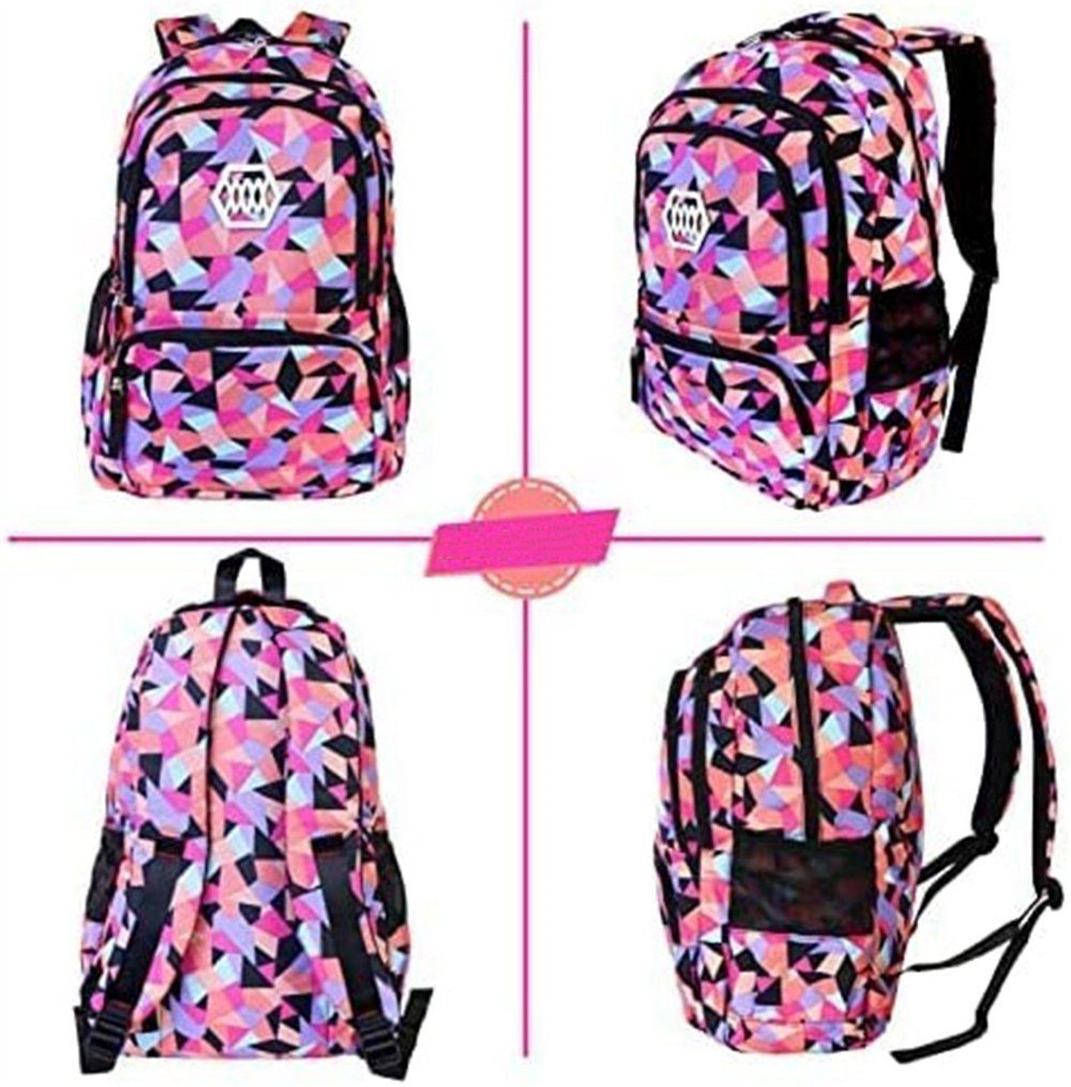 Schultaschen,Student autolock Kinder Rucksäcke Schultasche, rosa Mädchen Schulrucksack Teenager