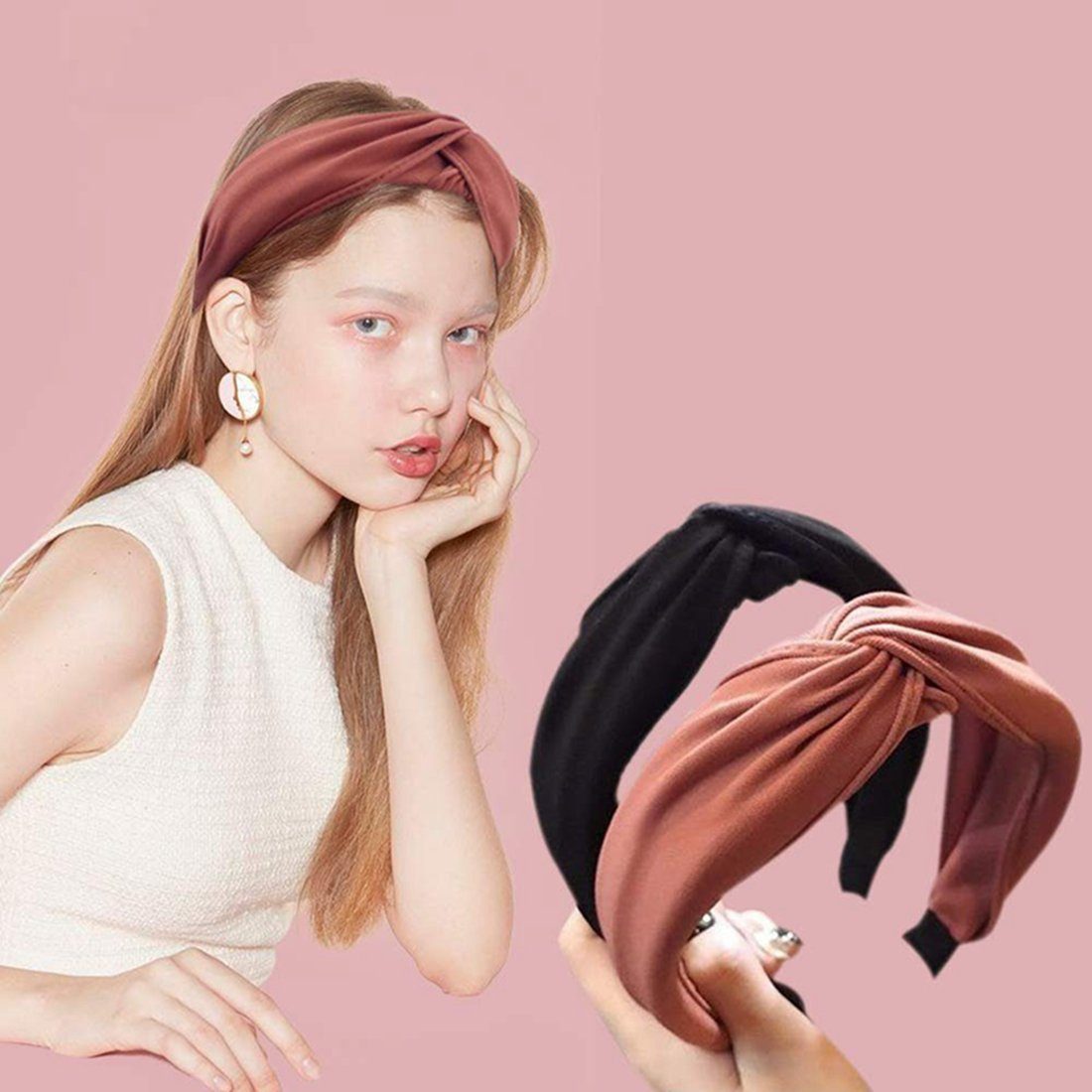 DAYUT 4pcs Frauen (4-St) Haarbänder Boho Vintage Stirnband Weihnachts-Accessoires,