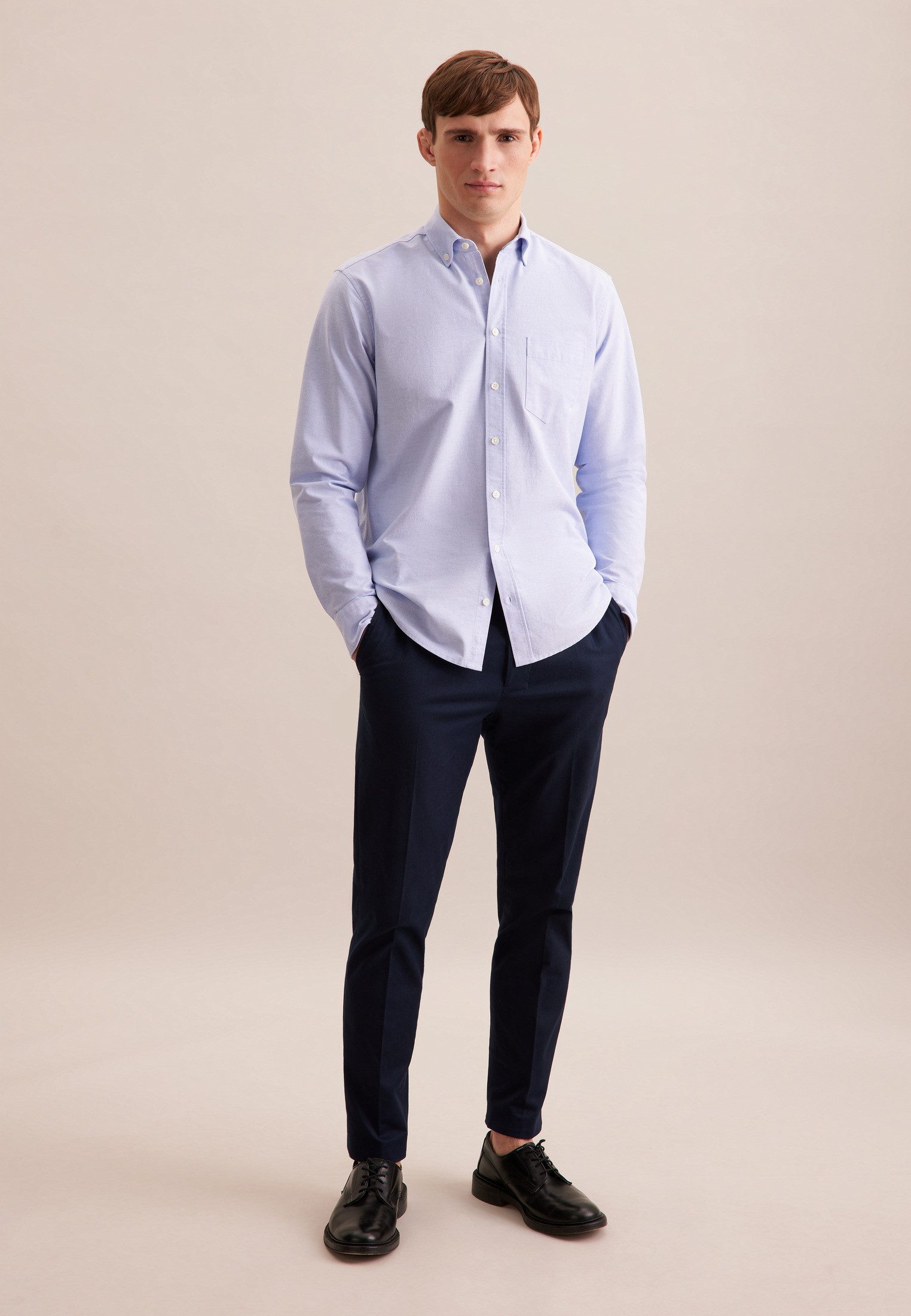 seidensticker Businesshemd Regular 1/1 Button-Down-Kragen Uni