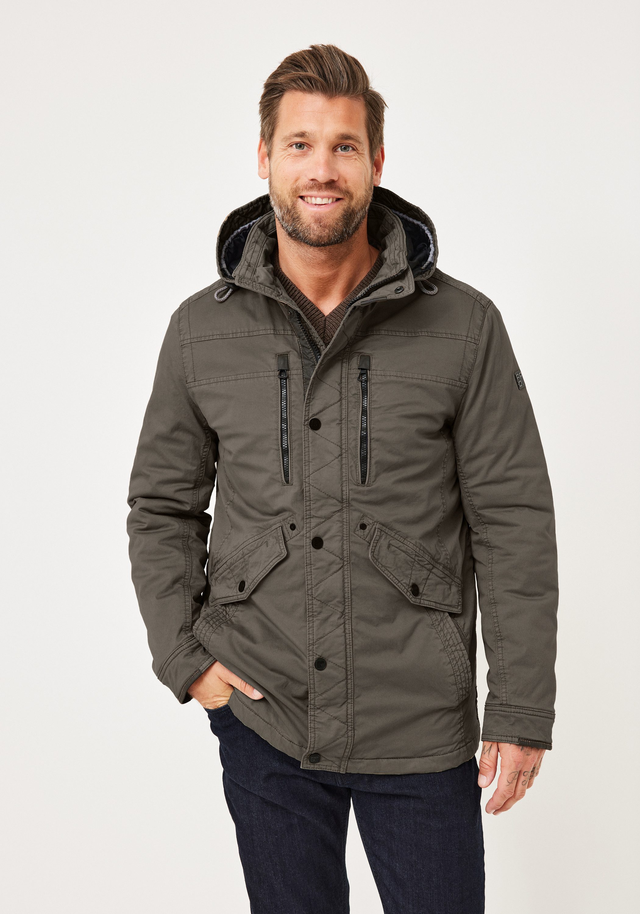 Redpoint Parka KORWIN Baumwoll-Parka mit abnehmbarer Kapuze und Stretch günstig online kaufen