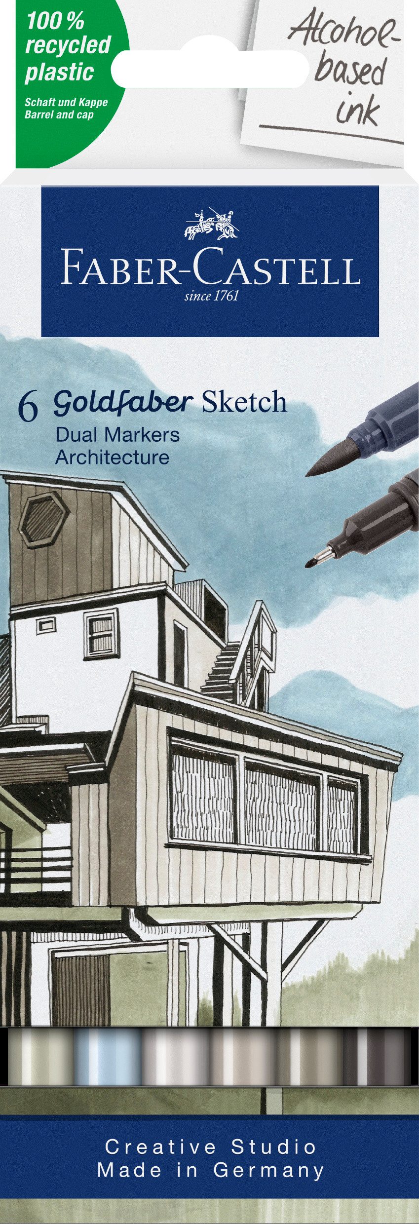 Faber Schreibtischkalender Sketch Marker Gofa 6er Etui Architekt