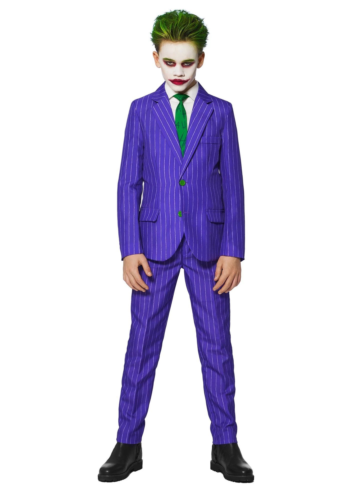 SuitMeister Partyanzug SuitMeister Boys The Joker Kostüm Anzug für Kinder, Sorgt für ein bleibendes Lächeln: cooler Anzug für schräge Schurken