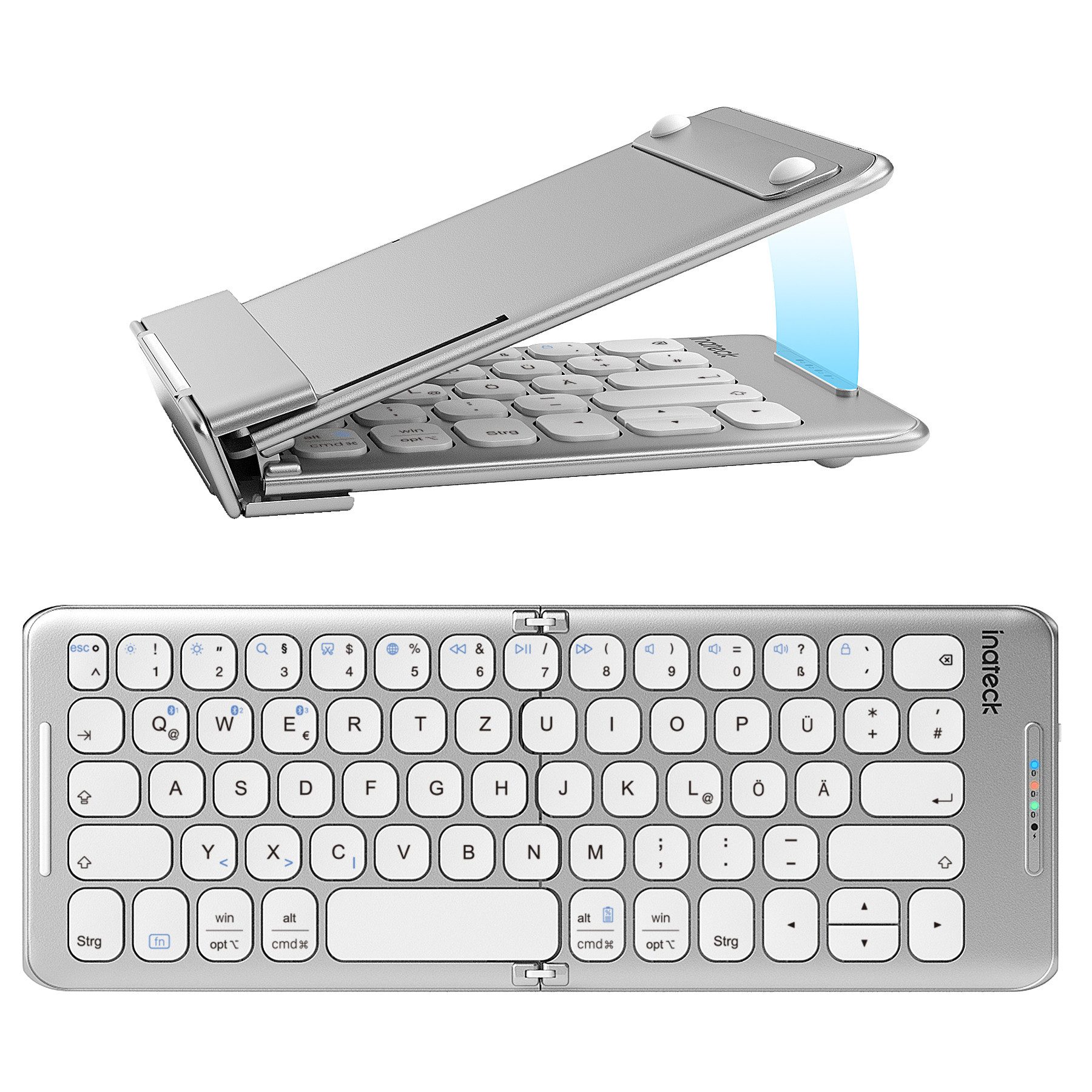 Inateck Faltbare Tastatur Mini Tragbare mit 3 Bluetooth drahtlose Reise Tablet-Tastatur (für iPad Pro Air/iOS/Samsung/Android/Windows)
