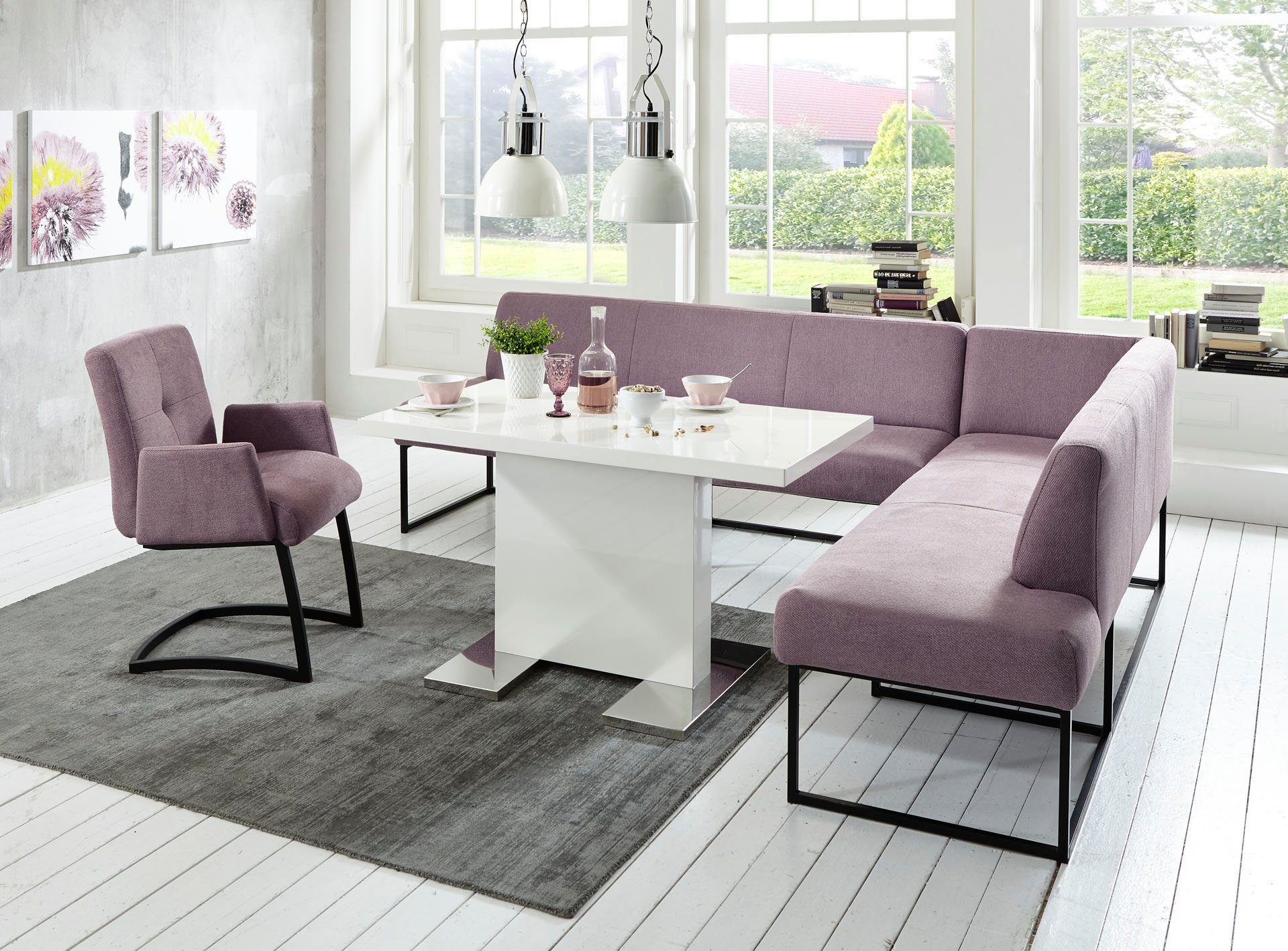 exxpo - sofa fashion Eckbank Affogato, hoher Sitzkomfort, bequem, Frei im Raum stellbar