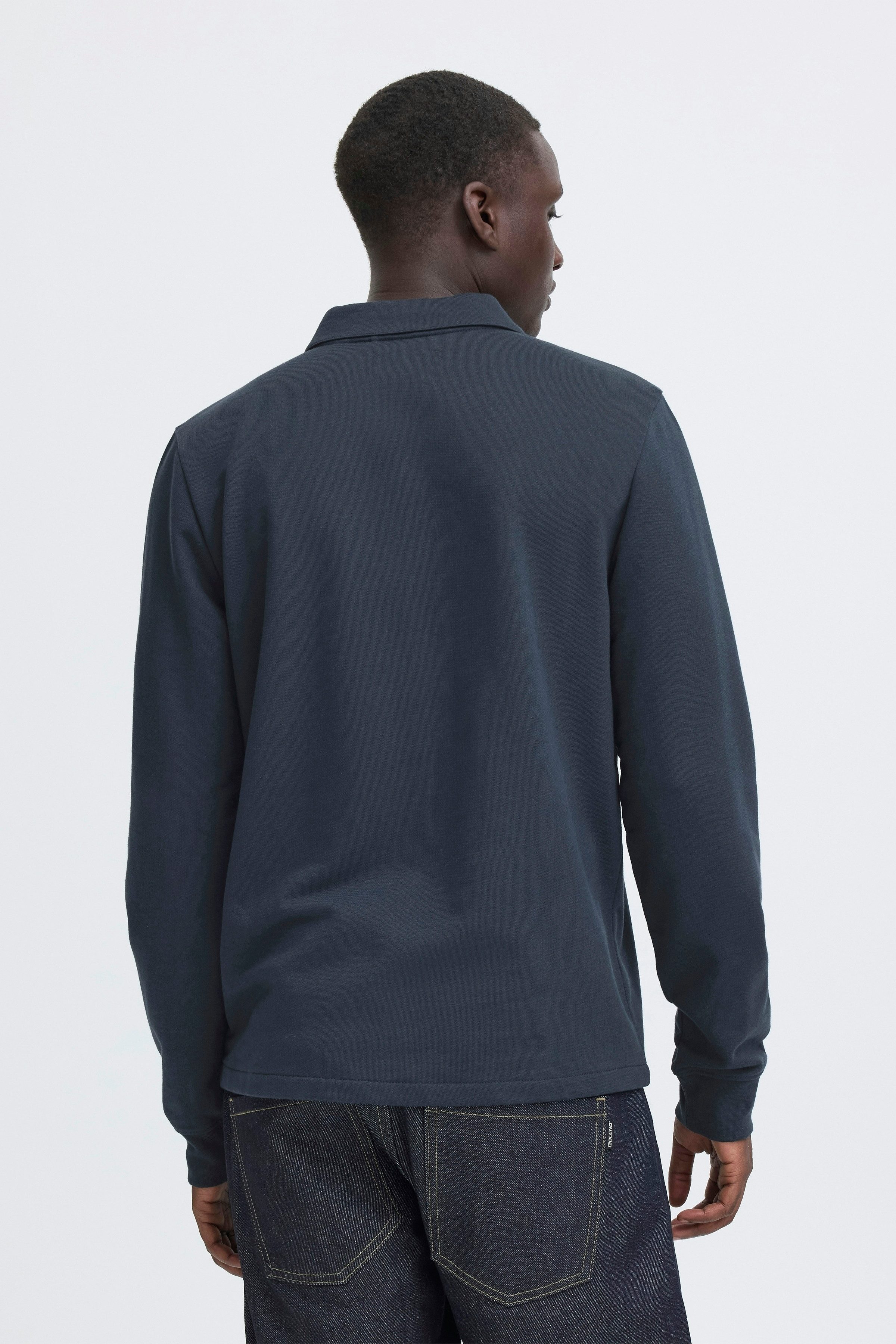 Blend Sweatshirt BHBRODY POLO SWEATSHIRT mit Baumwollmischung aus Baumwolle und Polyester, Regular Fit