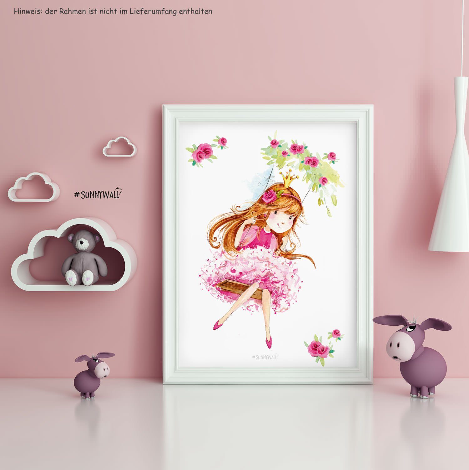 Sunnywall Poster Poster Kinderzimmer Prinzessin (3er Set), Prinzessin (Set, 3 St), ungerahmt