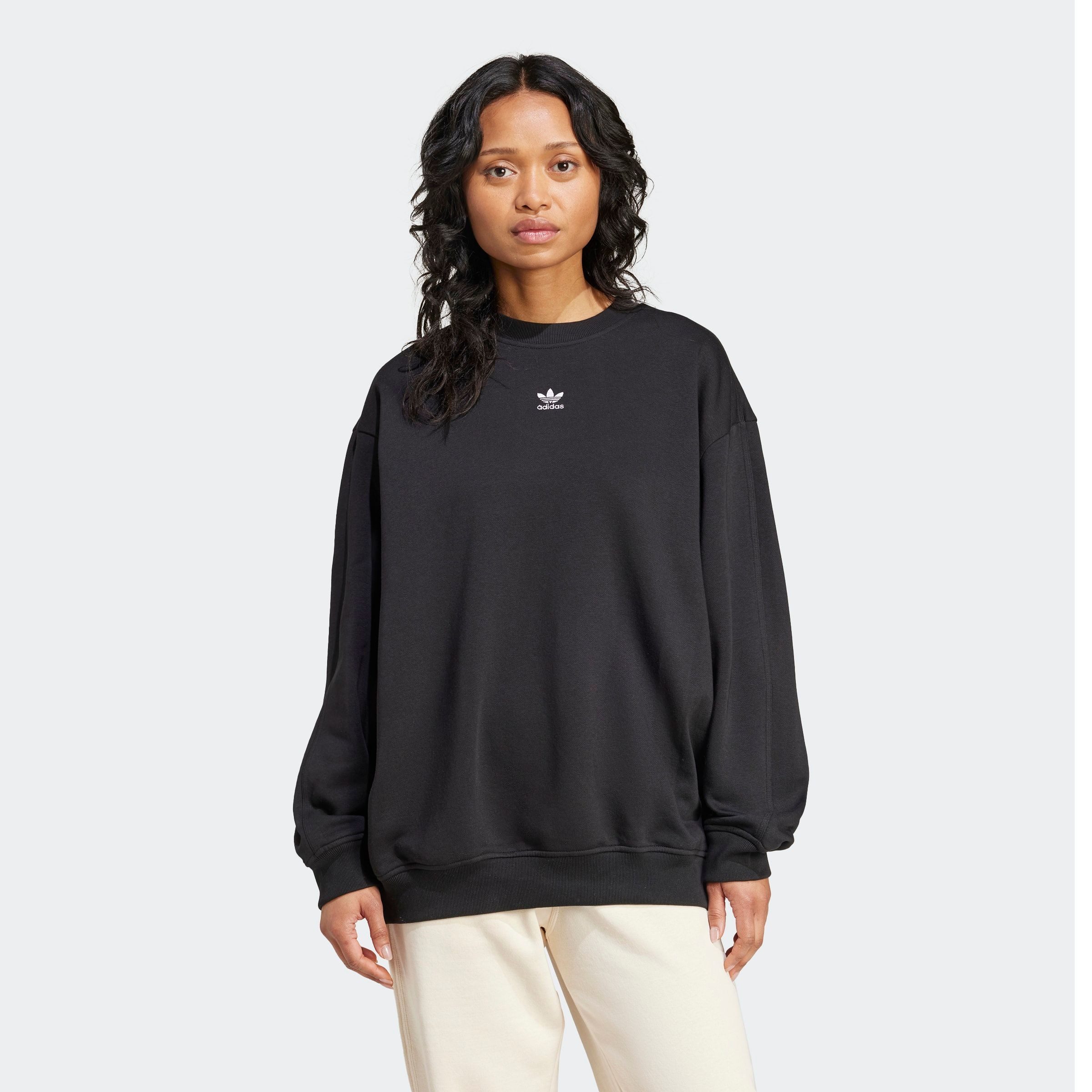 adidas Originals Sweatshirt ESS CREW FL OS mit sportlichem Stil, aus Baumwolle