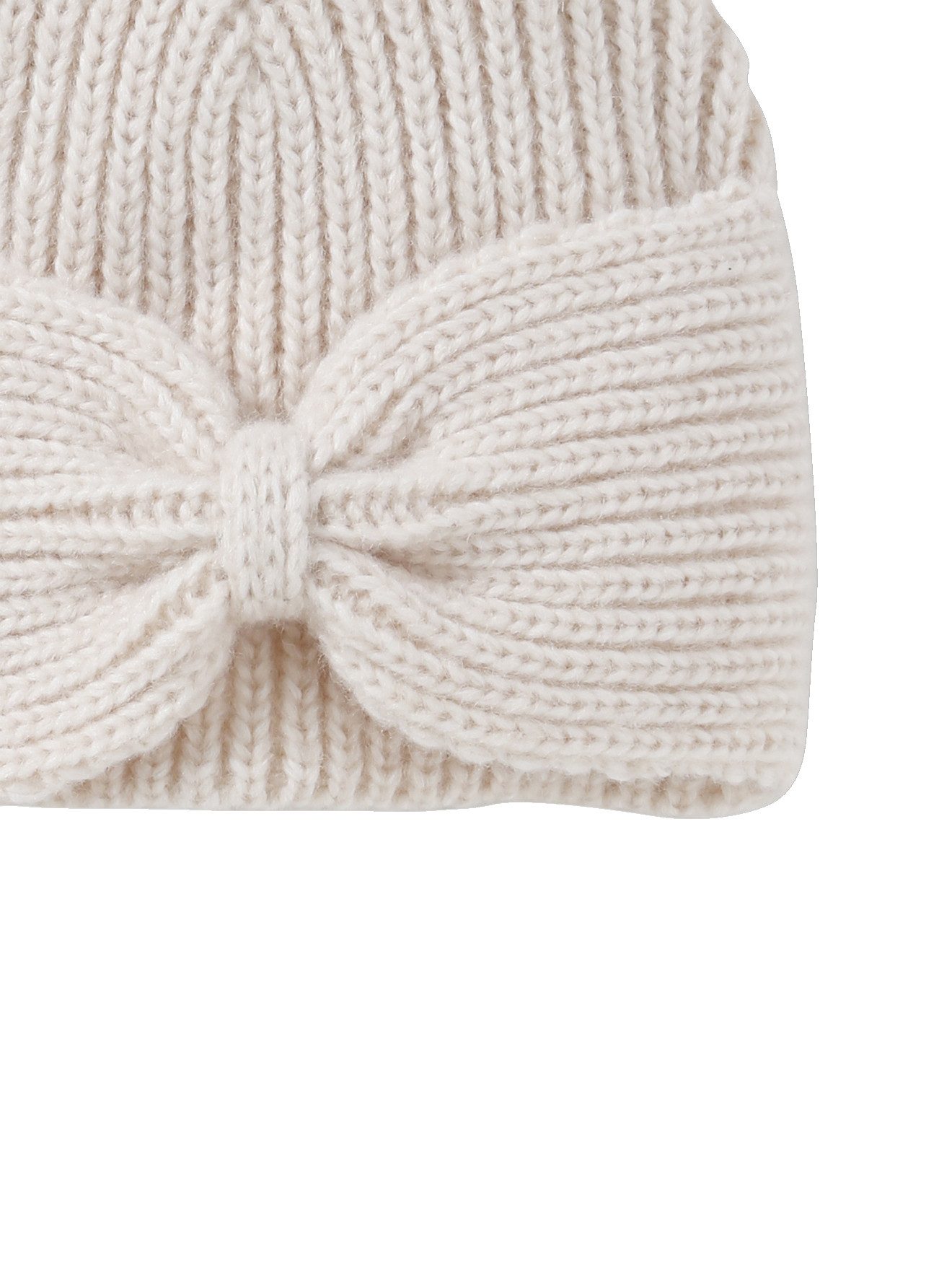 vertbaudet Beanie Mädchen Mütze aus Rippenstrick, Zierschleife – Bild 2 von 5