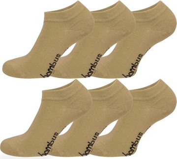 normani Sneakersocken 6 Paar Bambus-Gesundheitssocken Sneakers (6er-Set, 6 Paar) seidenweich durch Viskose