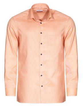 MARVELIS Businesshemd Businesshemd - Modern Fit - Langarm - Einfarbig - Orange