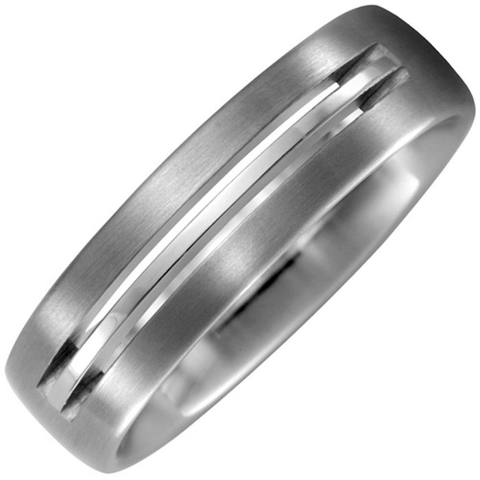 Schmuck Krone Fingerring Partner-Ring Fingerring aus Titan mattiert Titanring Fingerschmuck 6 5mm breit