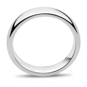 Tony Fein Silberring Ring Schlicht 5mm Rhodiniert Massive 925 Silber, für Damen und Herren