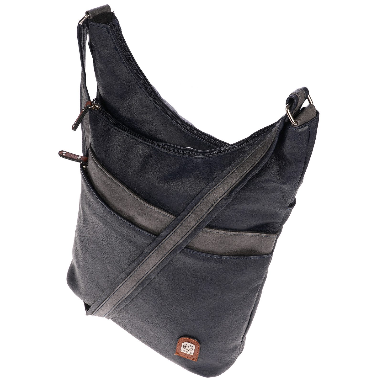 Christian Wippermann Umhängetasche Große Umhängetasche Damen Tasche Schultertasche (einzeln), Crossover Leder Optik – Bild 4 von 5
