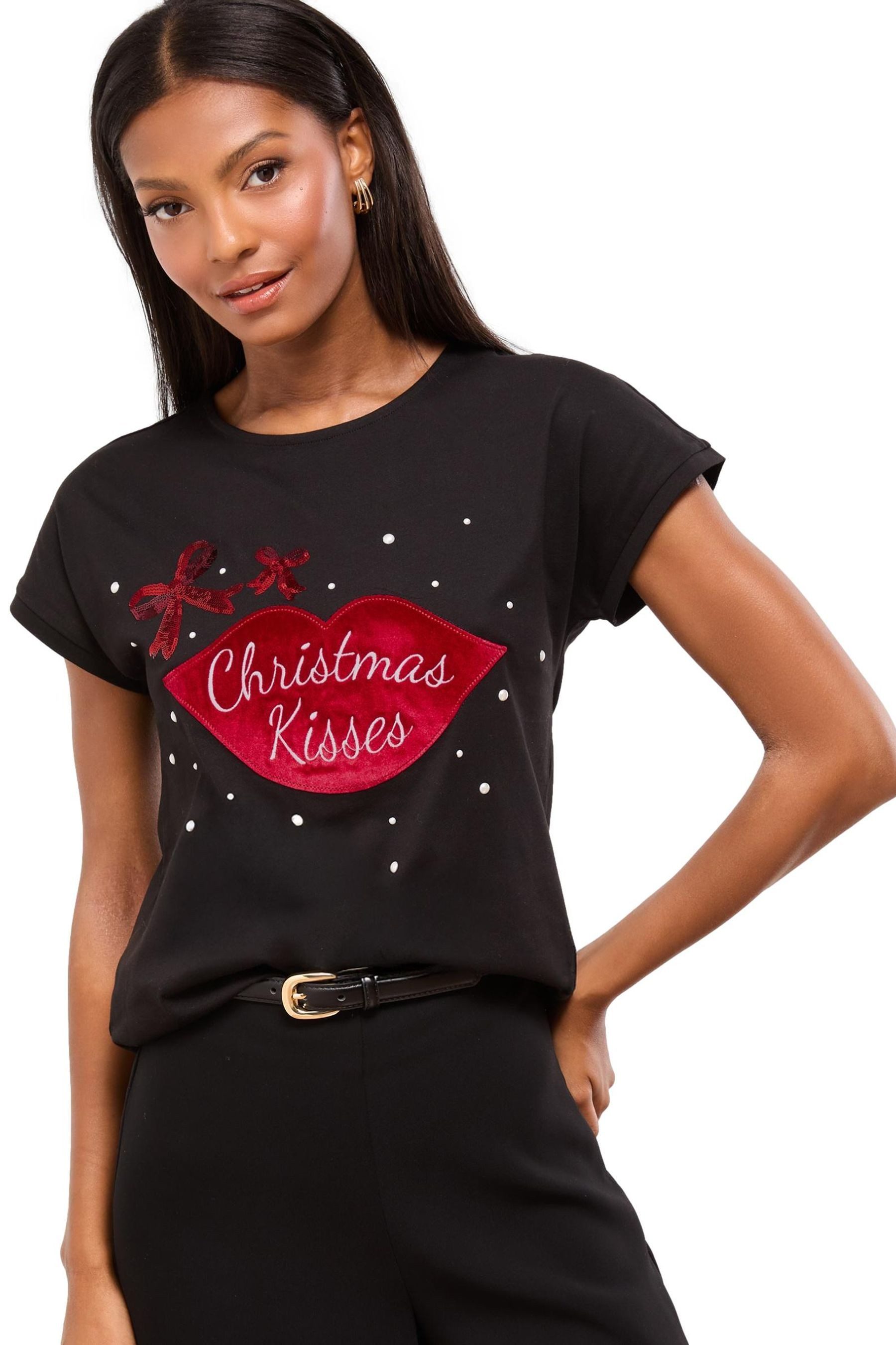 LIPSY T-Shirt Lipsy T-Shirt mit Rundhalsausschnitt, Regular (1-tlg)