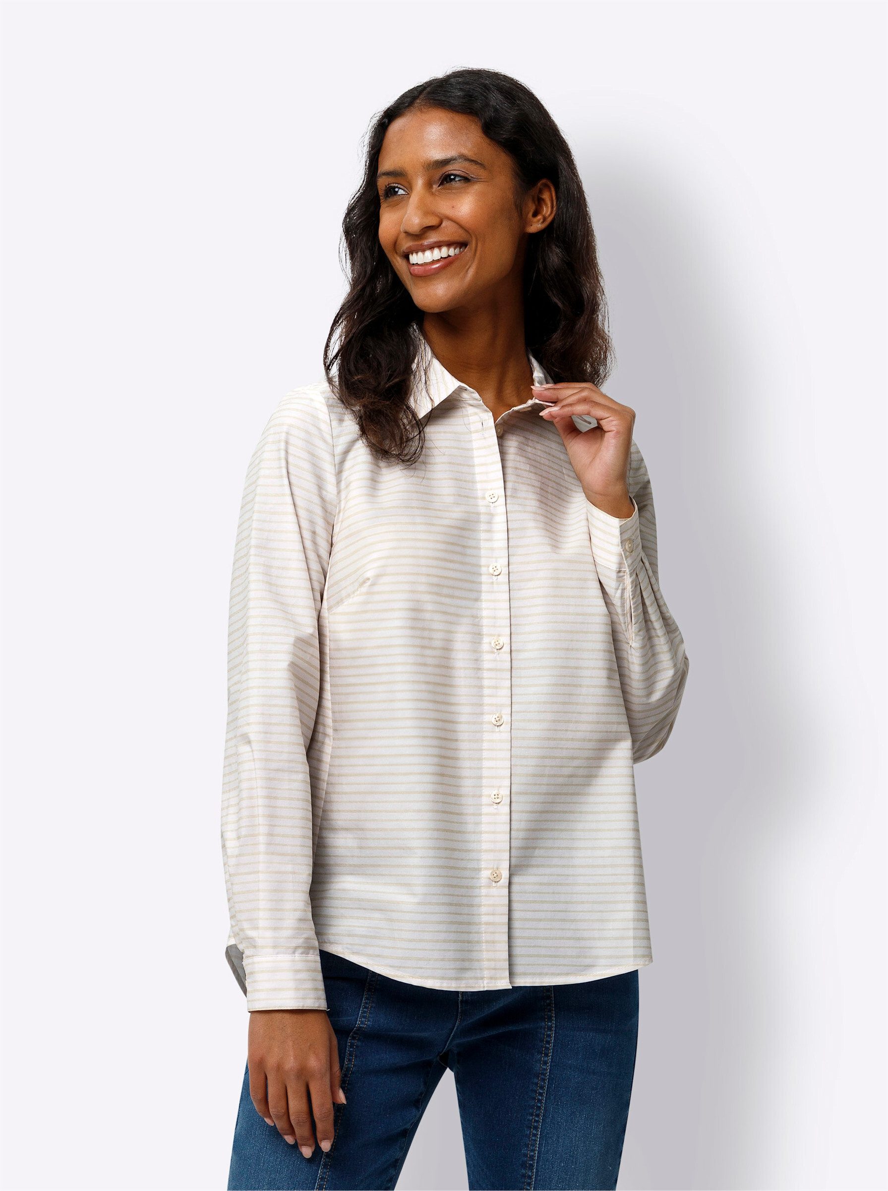 heine Klassische Bluse Streifenbluse Langarm günstig online kaufen