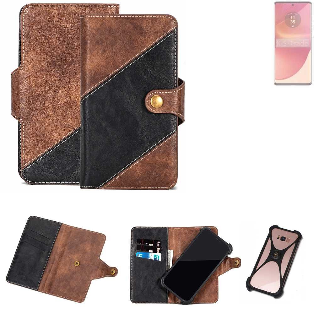 K-S-Trade Handyhülle für Motorola Edge 50 Fusion, Handyhülle Schutzhülle Bookstyle Case Klapphülle Cover Hülle