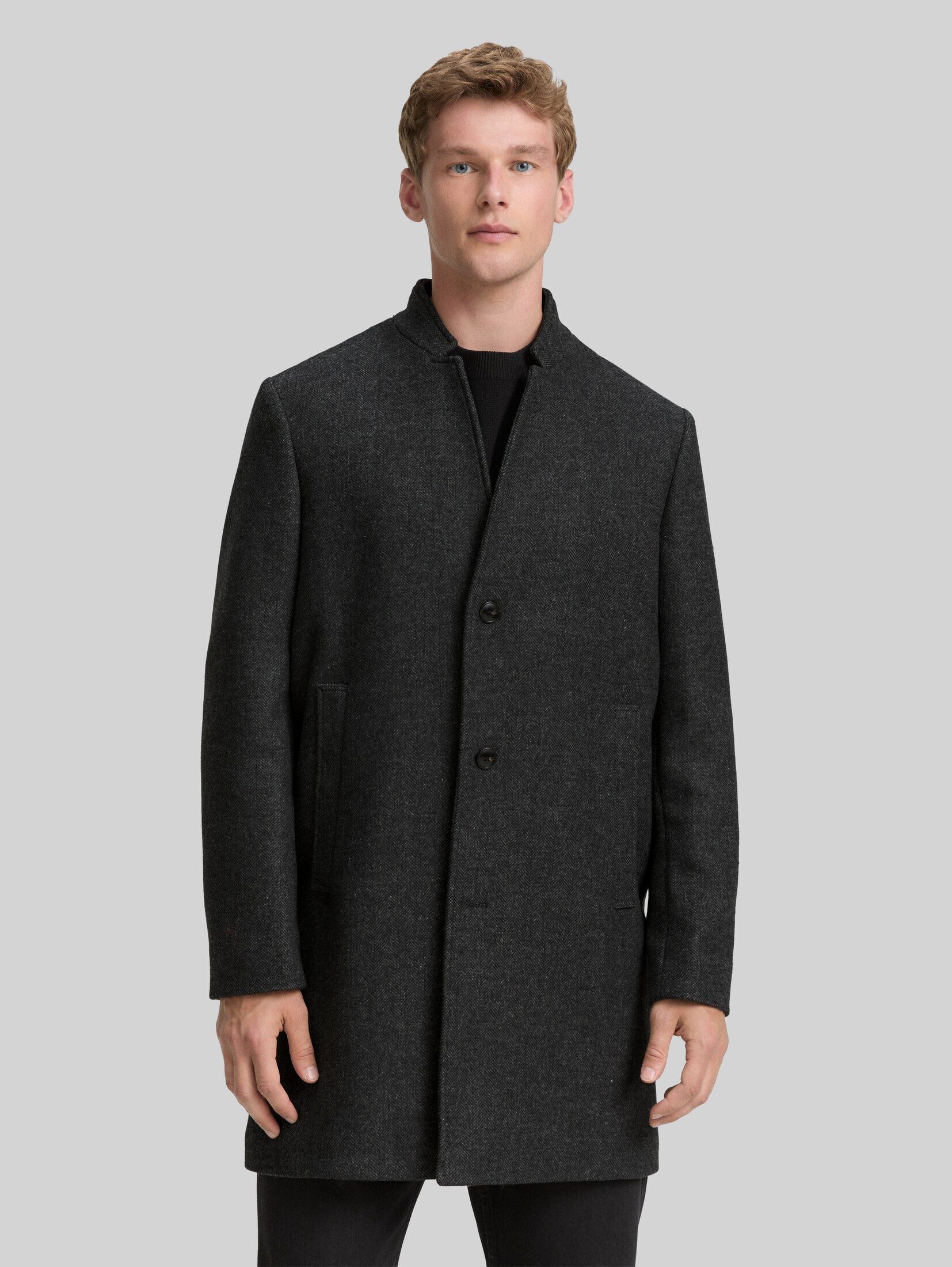 TOM TAILOR Denim Langmantel Jacken Wollmantel mit Stehkragen