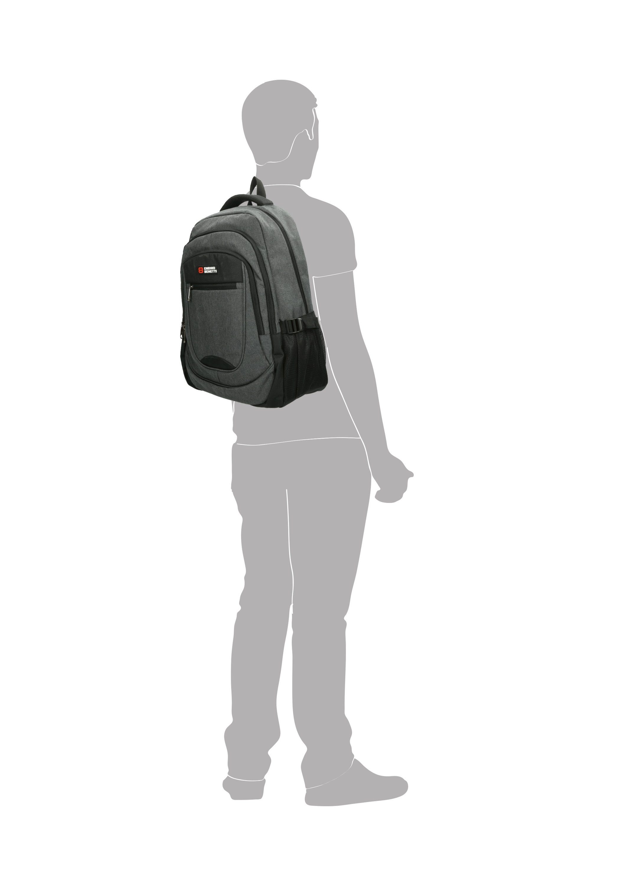 Backpack, Laptoprucksack HTI-Living Grau Notebooktasche Laptoprucksack