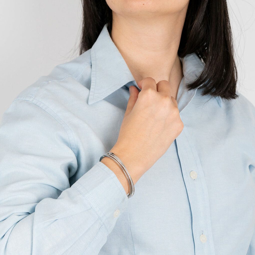 Lotus Style Armband Damen-Armreif LS2113-2/1 „Bliss“ – Edelstahl & Zirkonia günstig online kaufen