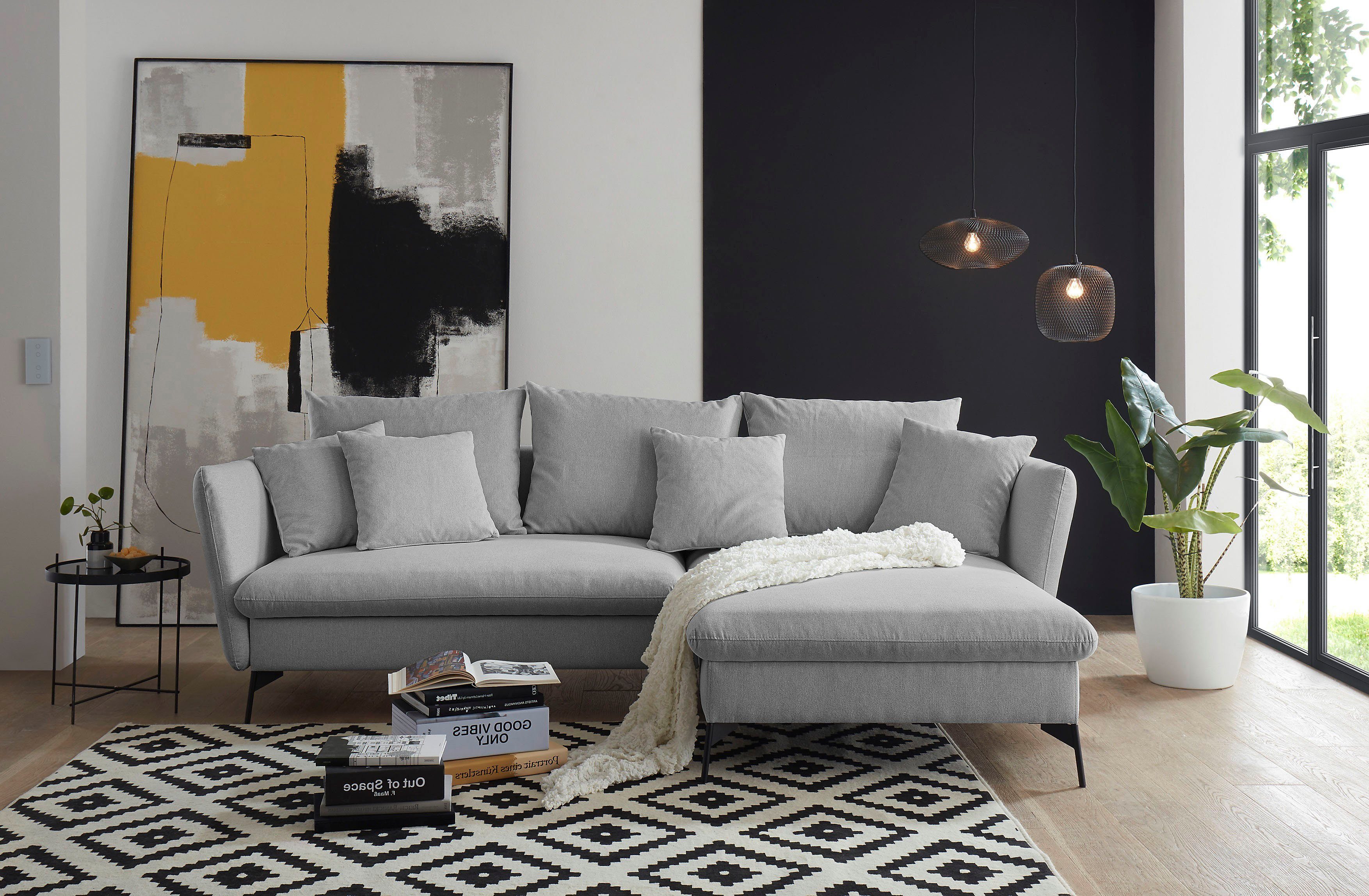 andas Ecksofa LIVORNO,258 cm, L-Form, Schlaffunktion günstig online kaufen