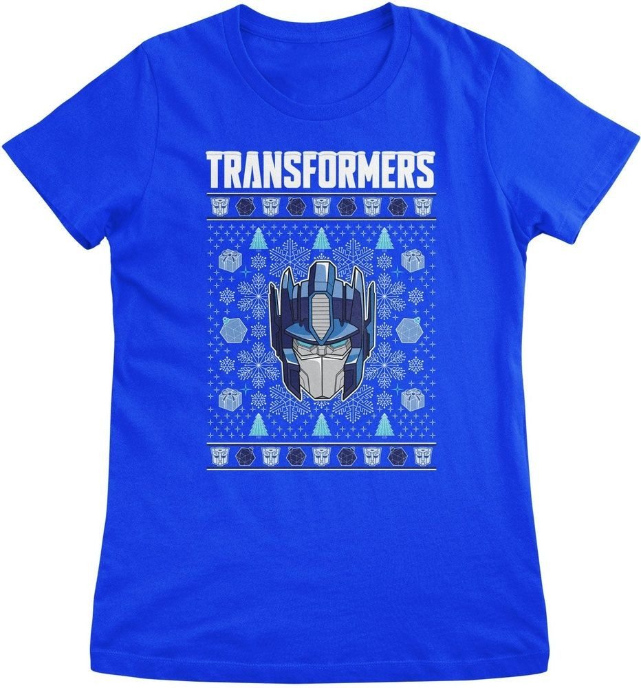 Transformers T-Shirt Transformers Christmas Pattern Girly Tee