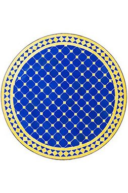 Marrakesch Orient & Mediterran Interior Gartentisch Mosaiktisch Marrakesch 80cm, Beistelltisch, Gartentisch, Esstisch, Handarbeit