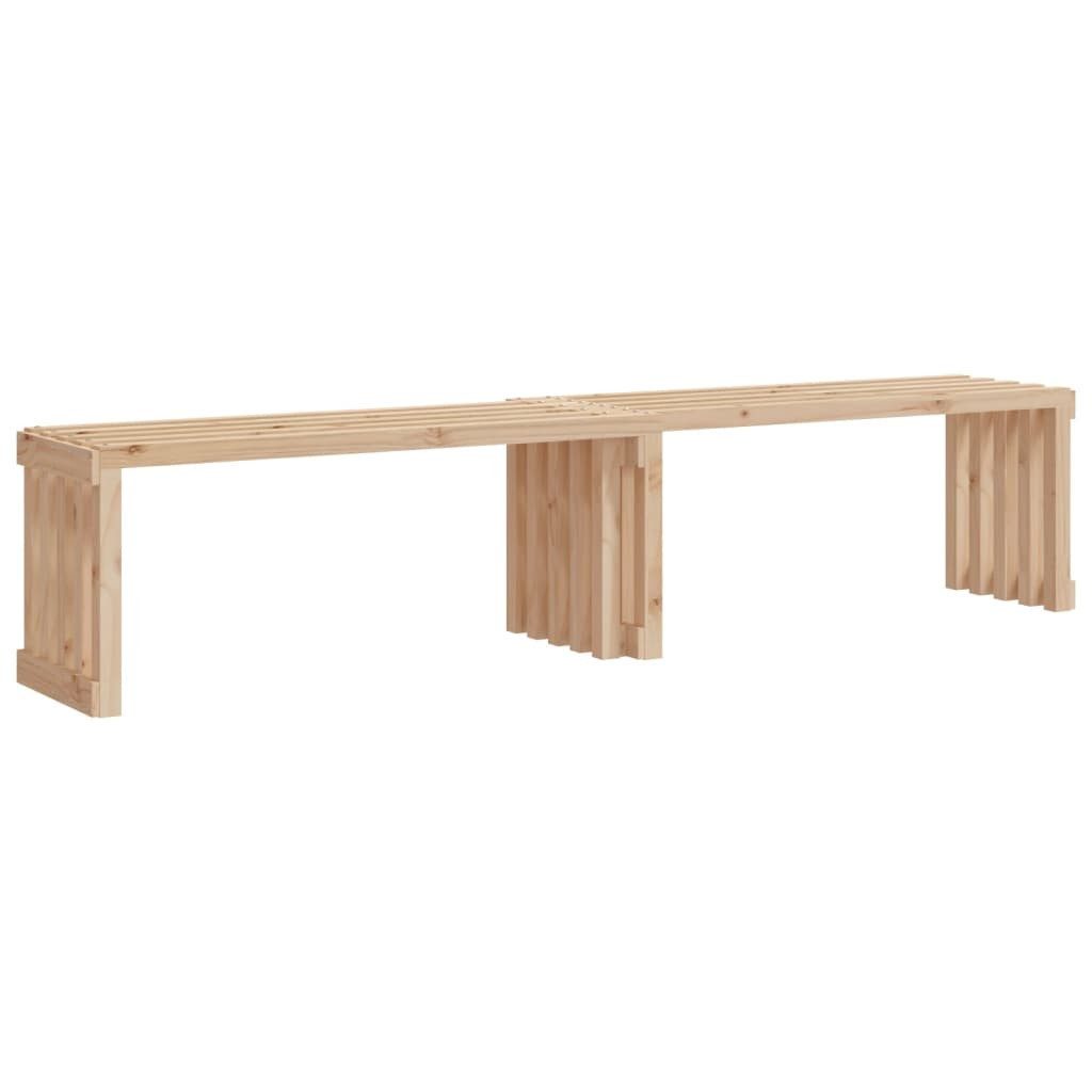 furnicato Gartenbank Ausziehbar 212,5x40,5x45 cm Massivholz Kiefer (1-St)